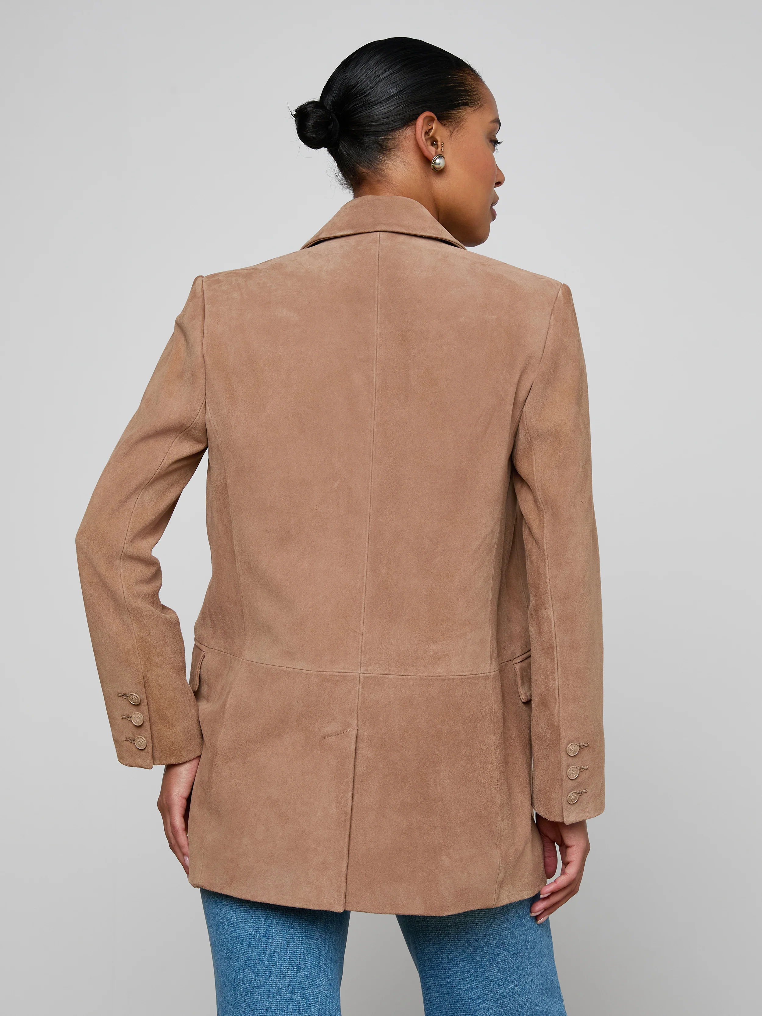 Aimee Oversized Suede Blazer - Image 5