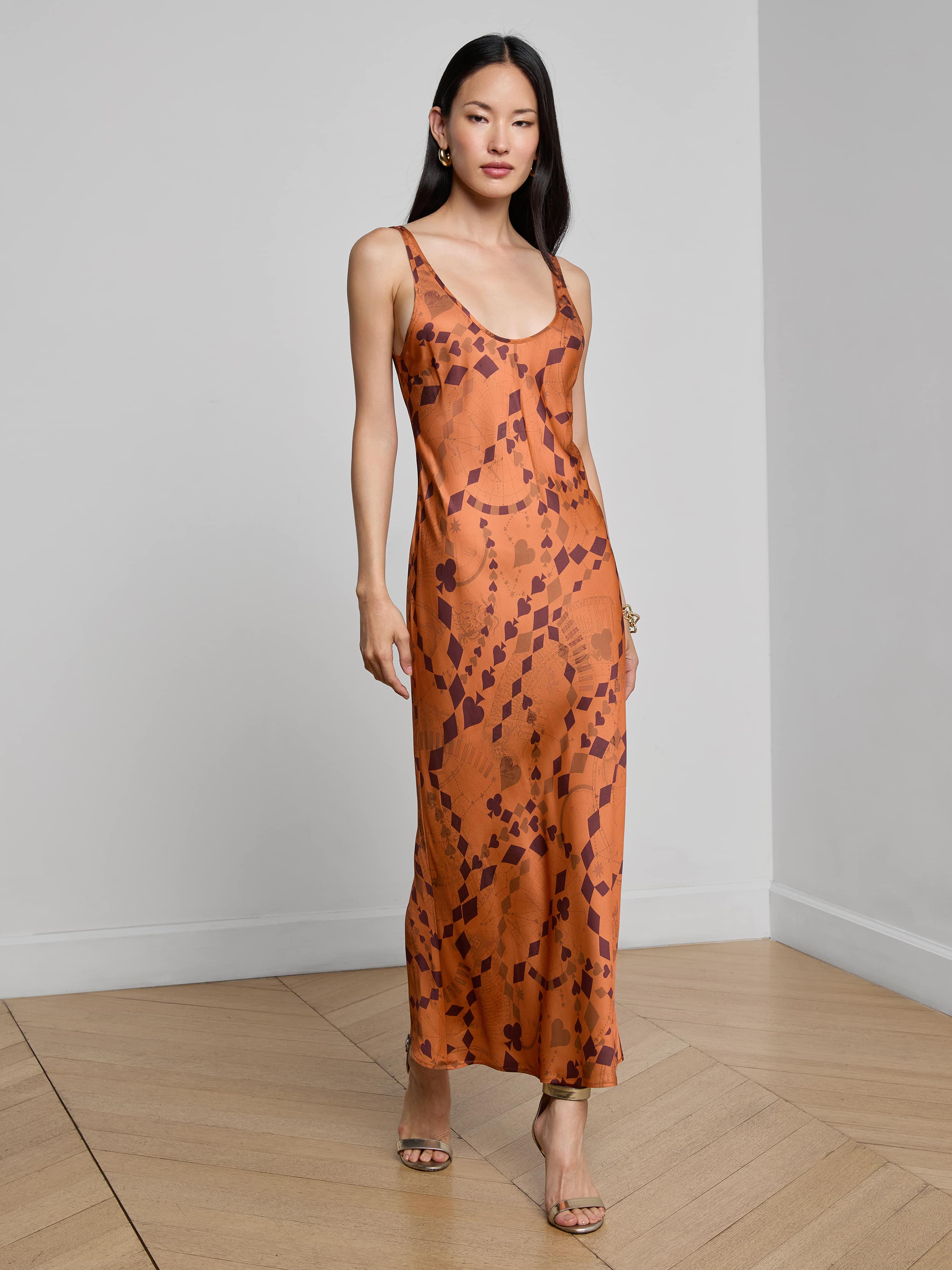 Akiya Satin Maxi Dress