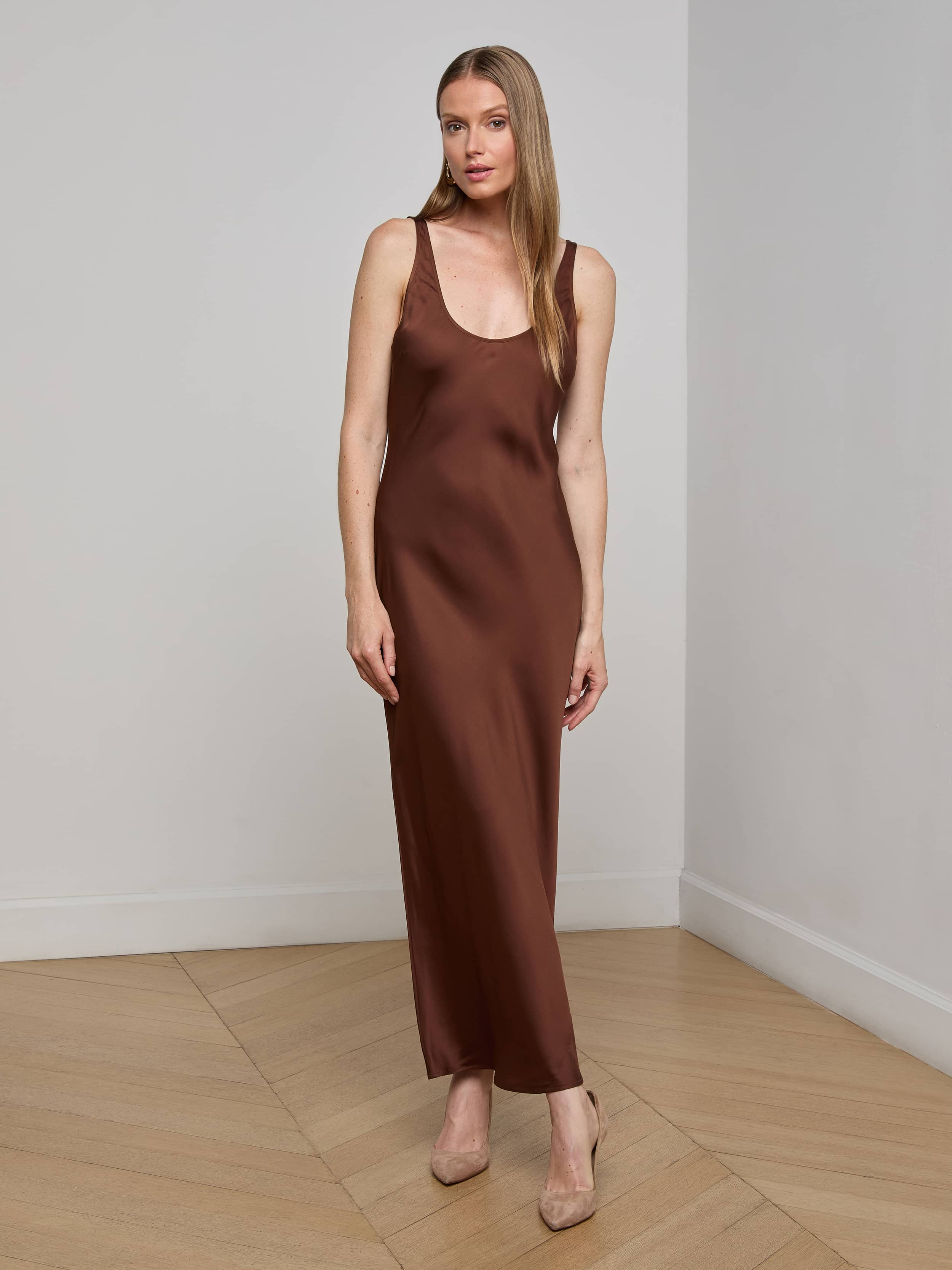 Akiya Satin Maxi Dress - Image 3