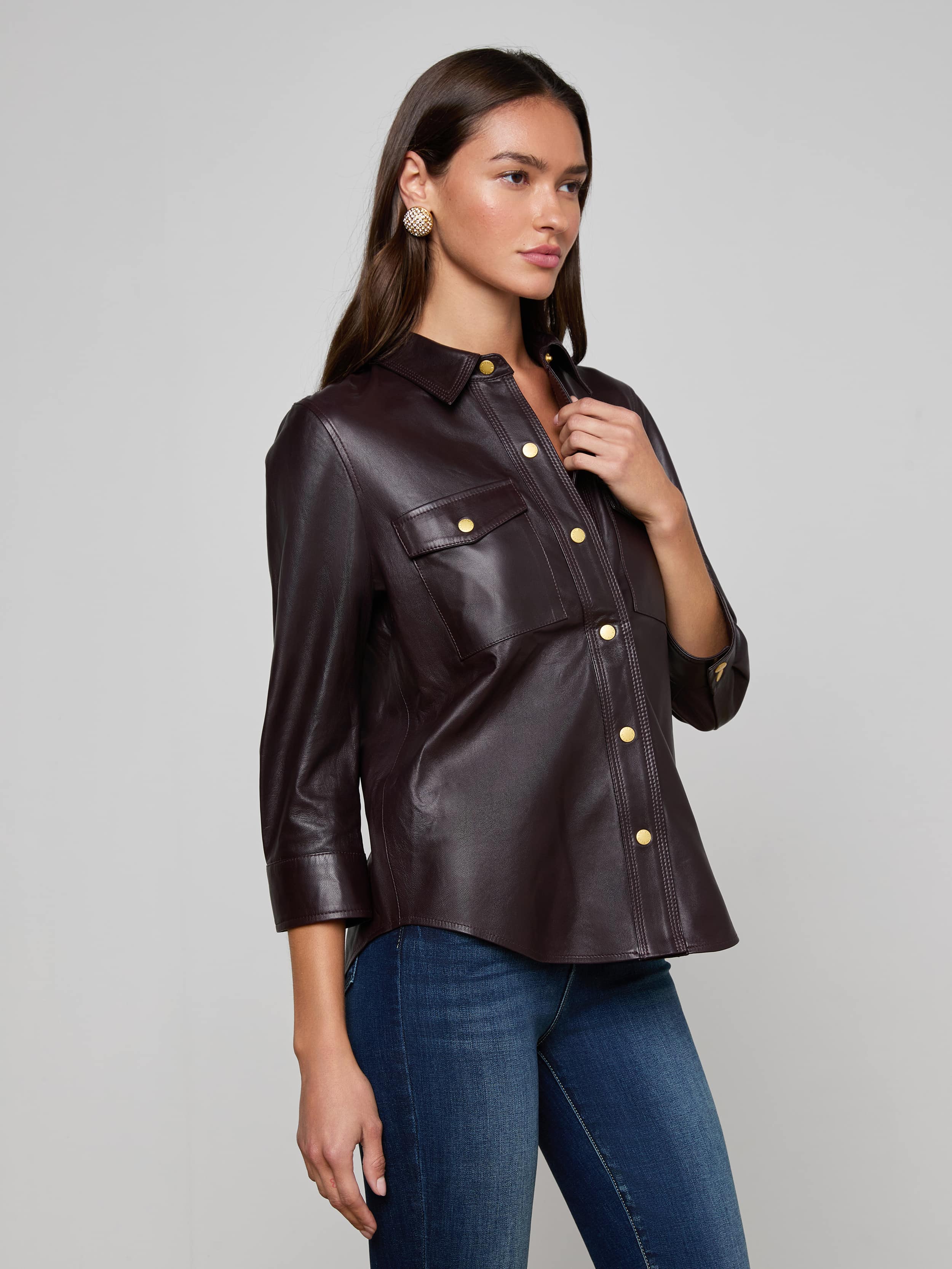 Avina Leather Shirt - Image 2