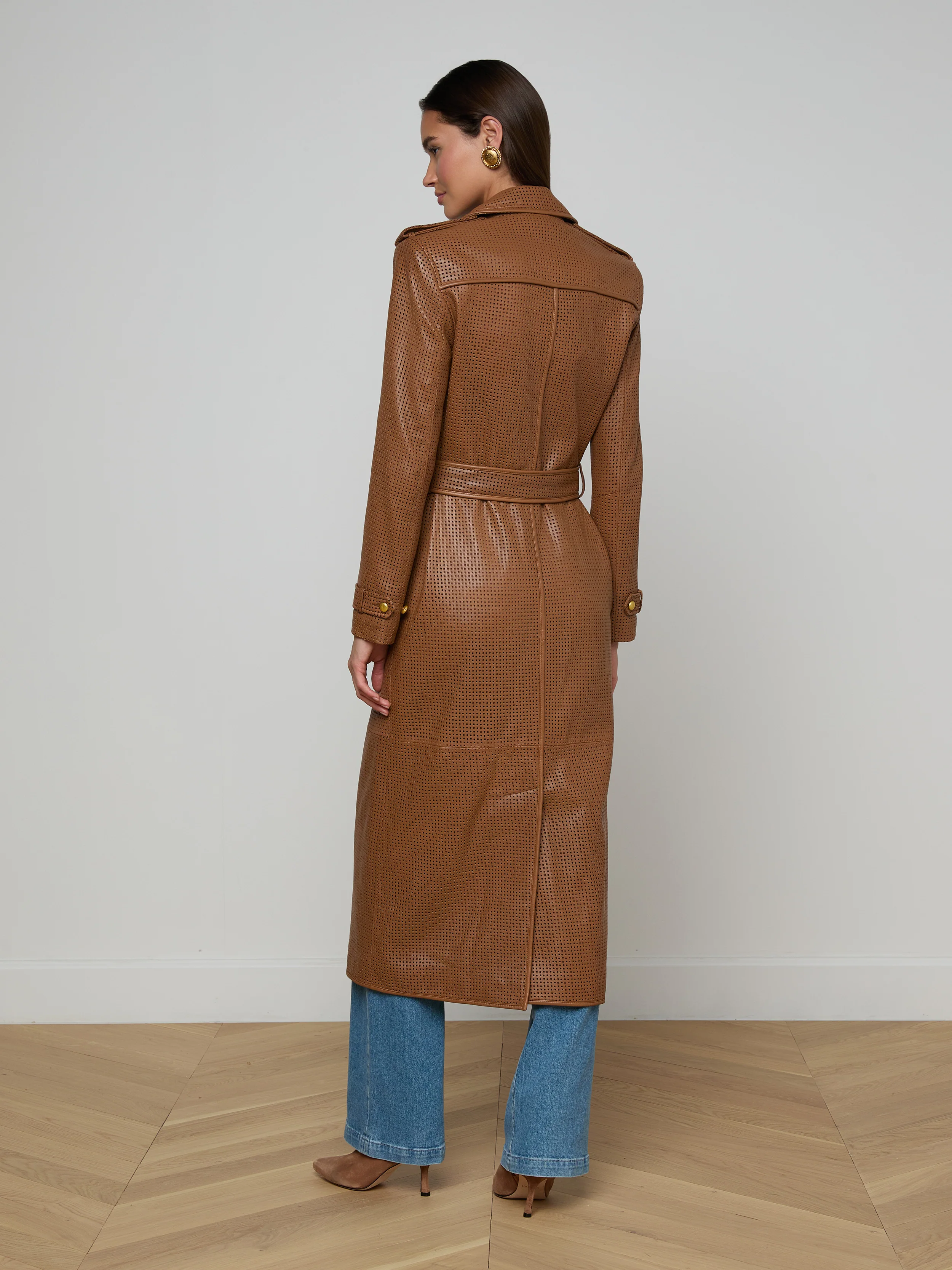 Baylee Leather Trench Coat - Image 5