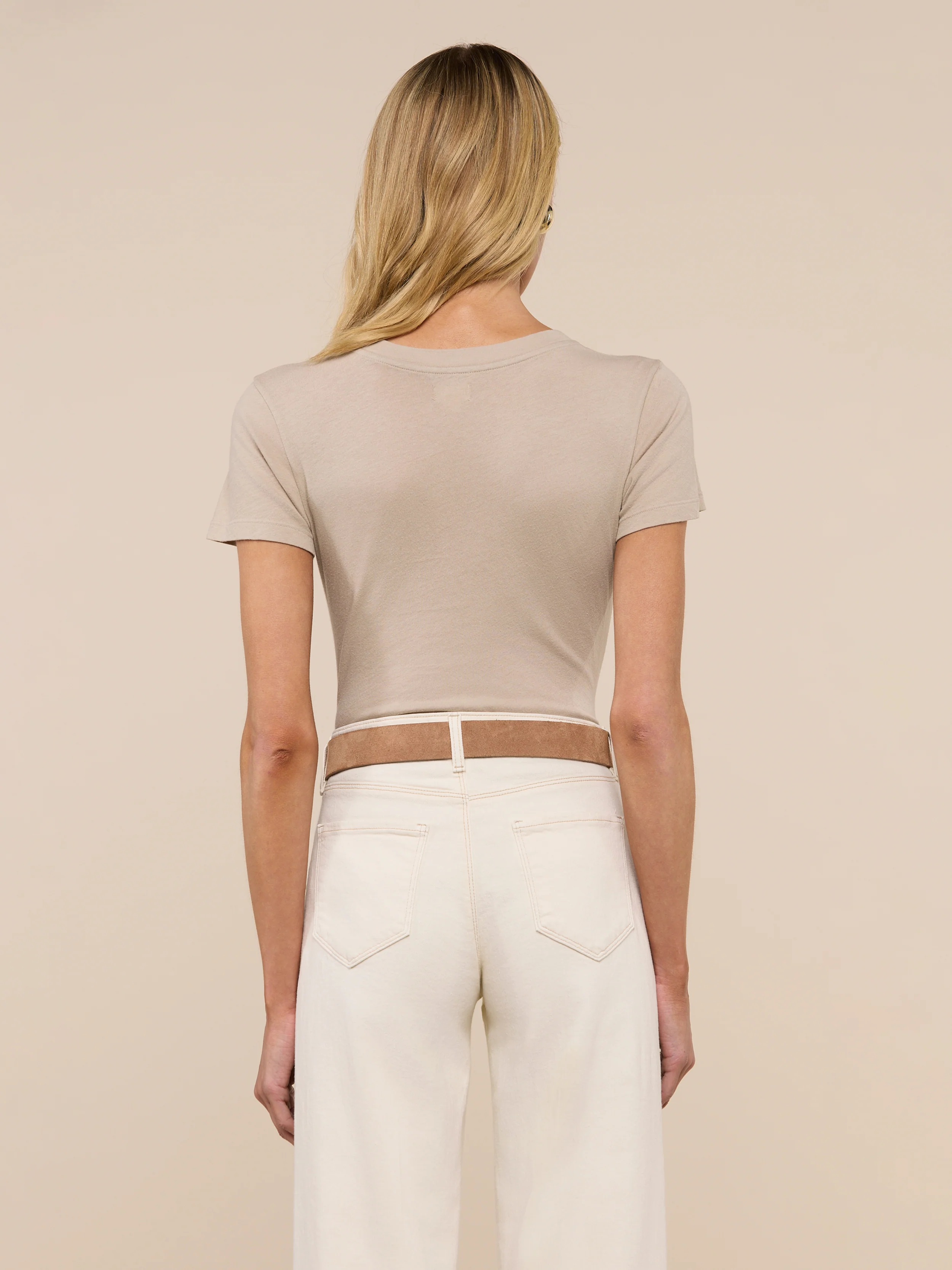 Becca Cotton V-Neck Tee - Image 5