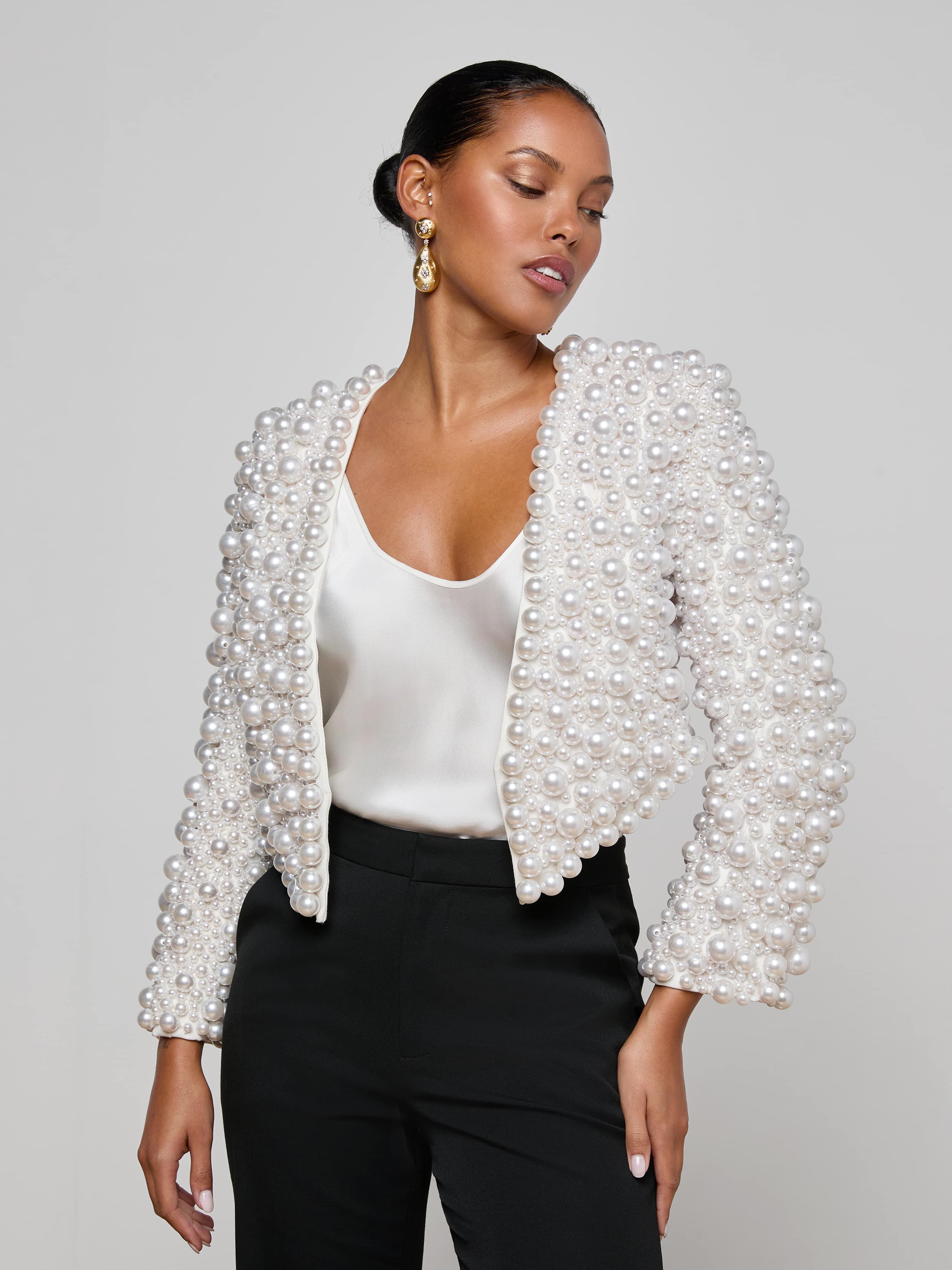 Belle Oversized Pearl Jacket