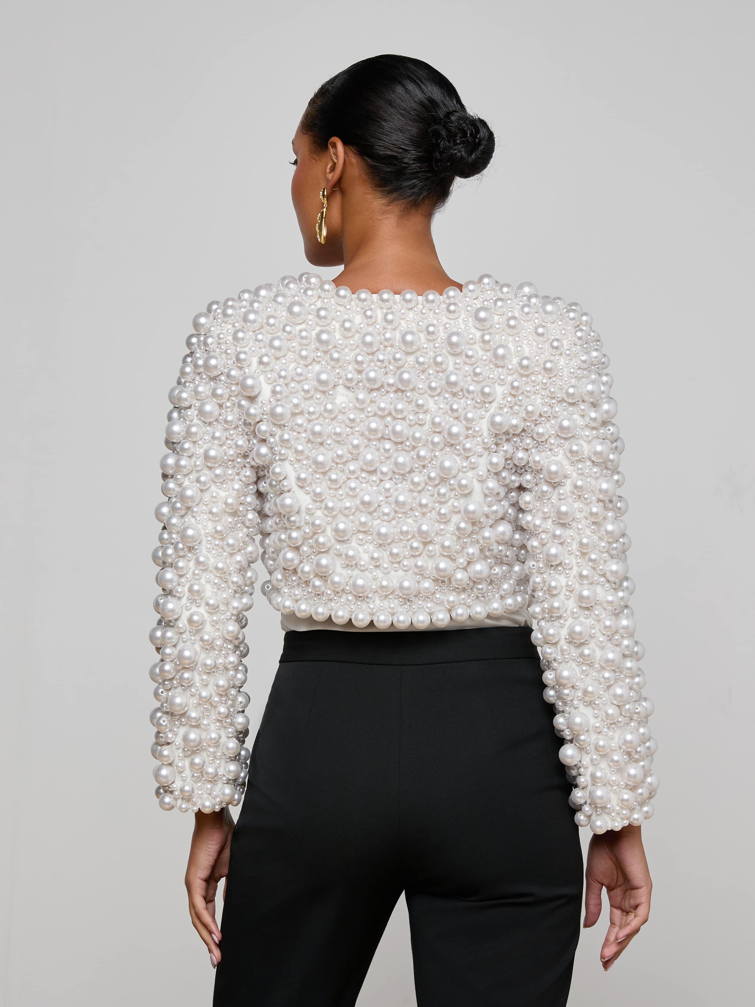 Belle Oversized Pearl Jacket - Image 5