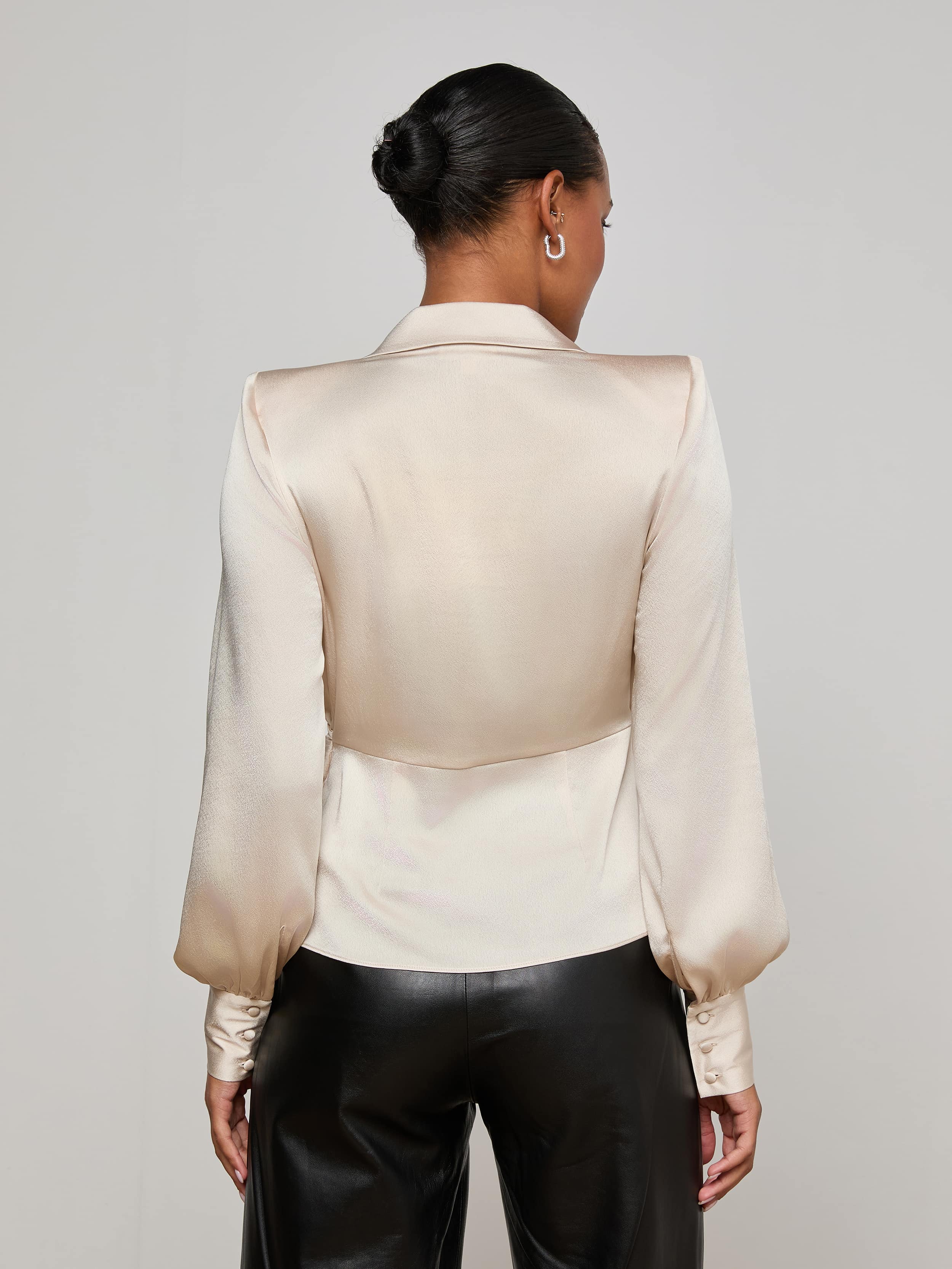 Bernice Satin Wrap Blouse - Image 5