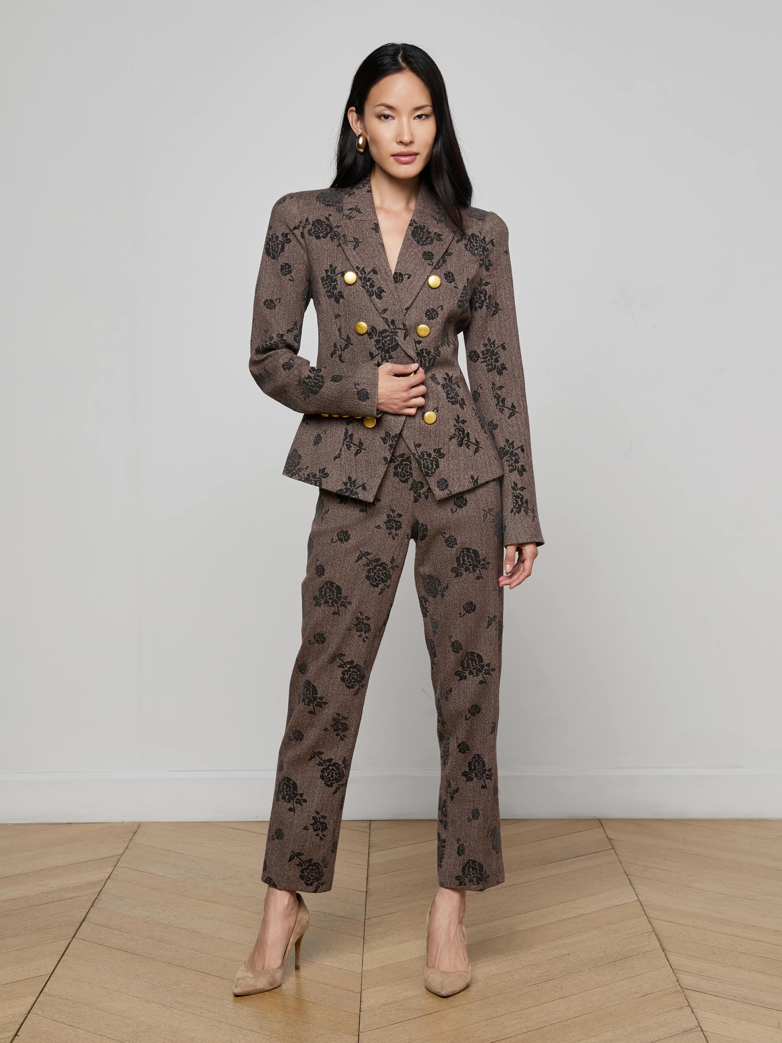 Bethany Flocked Herringbone Blazer - Image 3