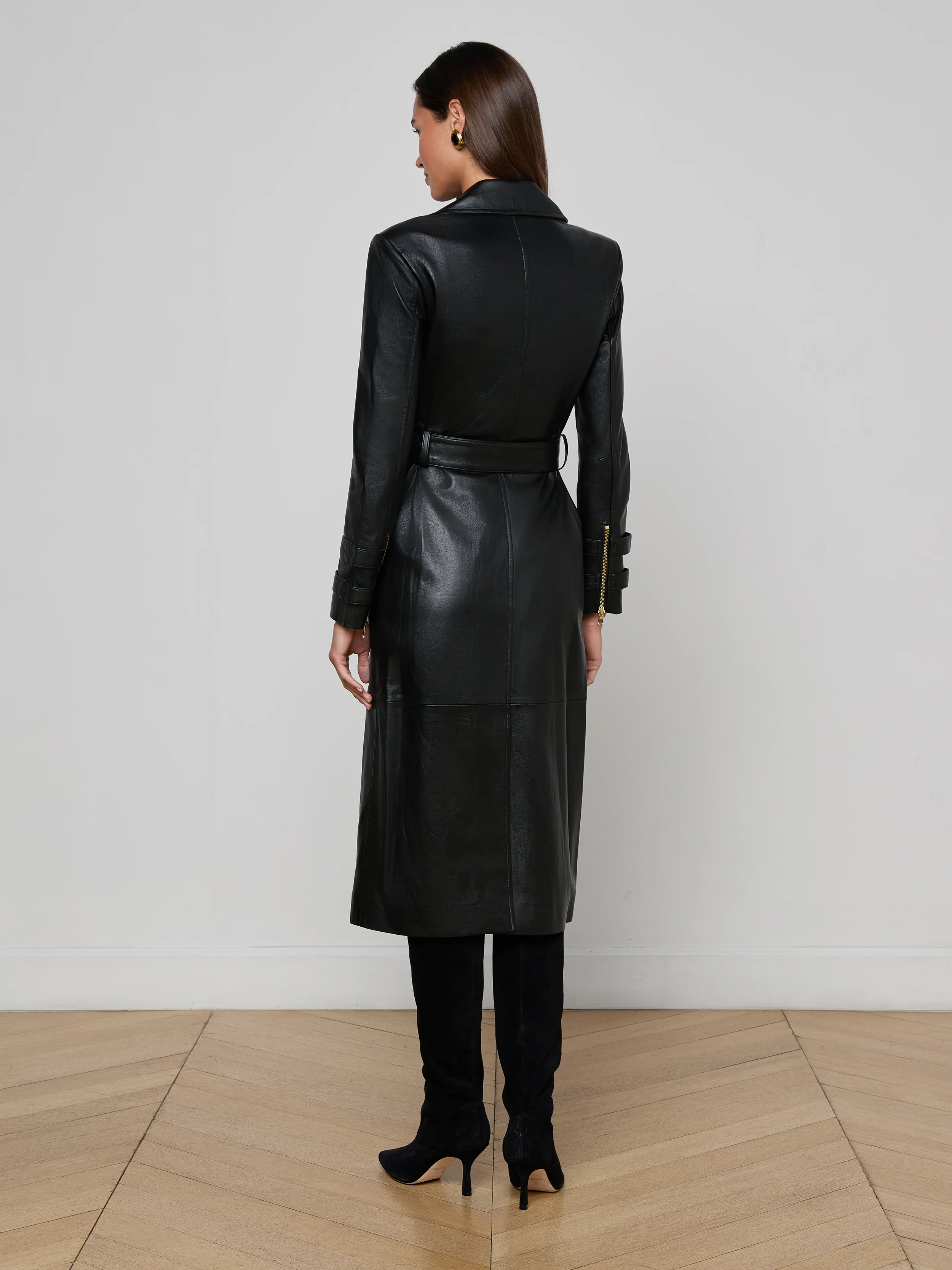 Celina Leather Trench Coat - Image 4