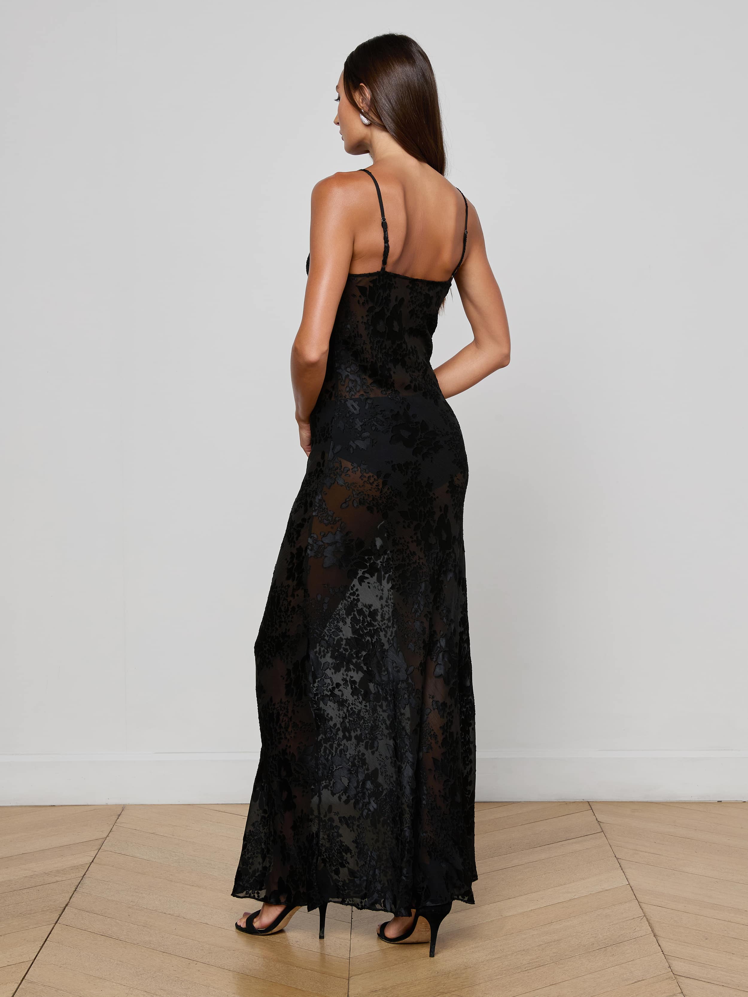 Christine Burnout Satin Dress - Image 3