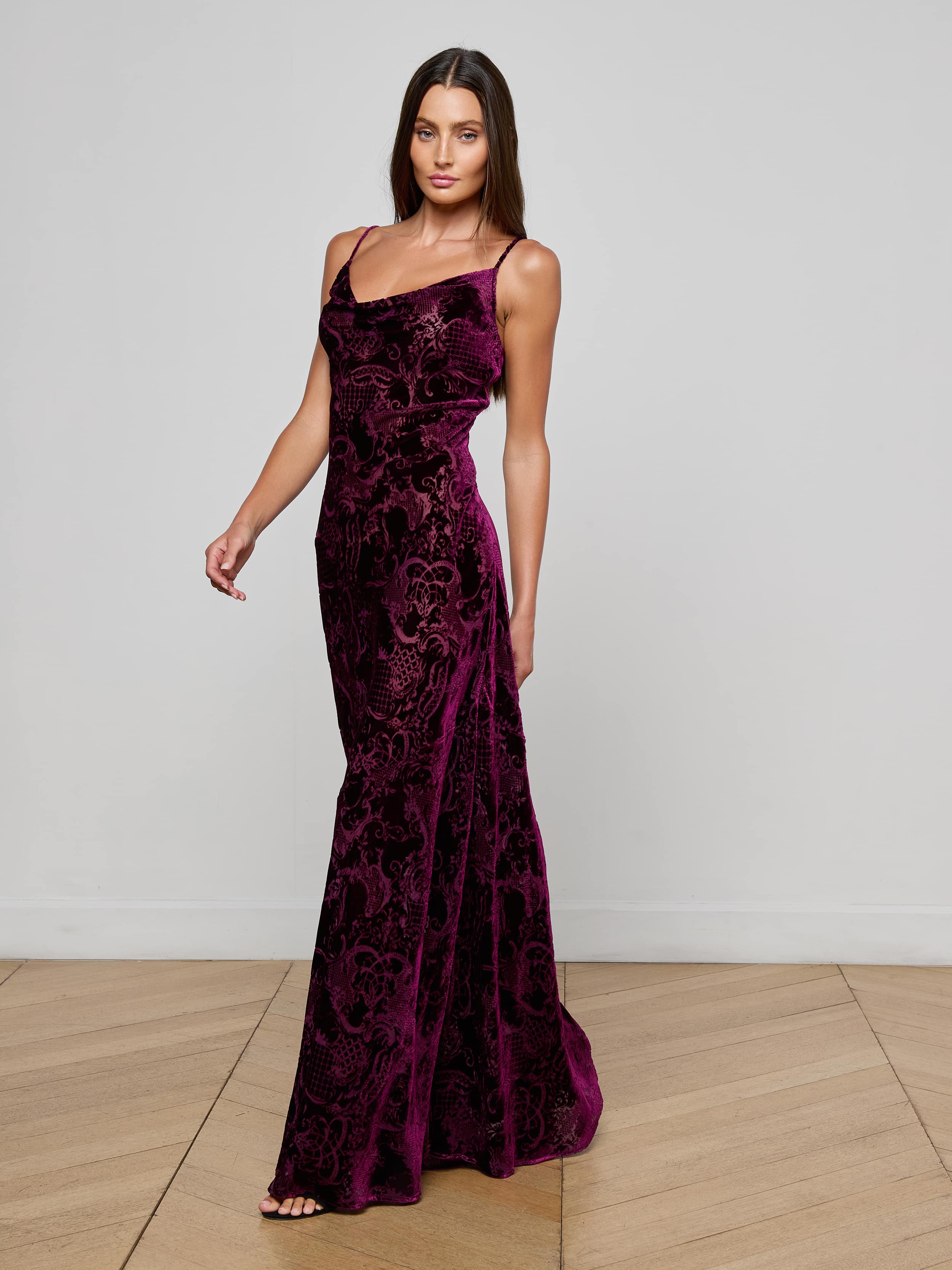 Christine Burnout Velvet Dress - Image 2