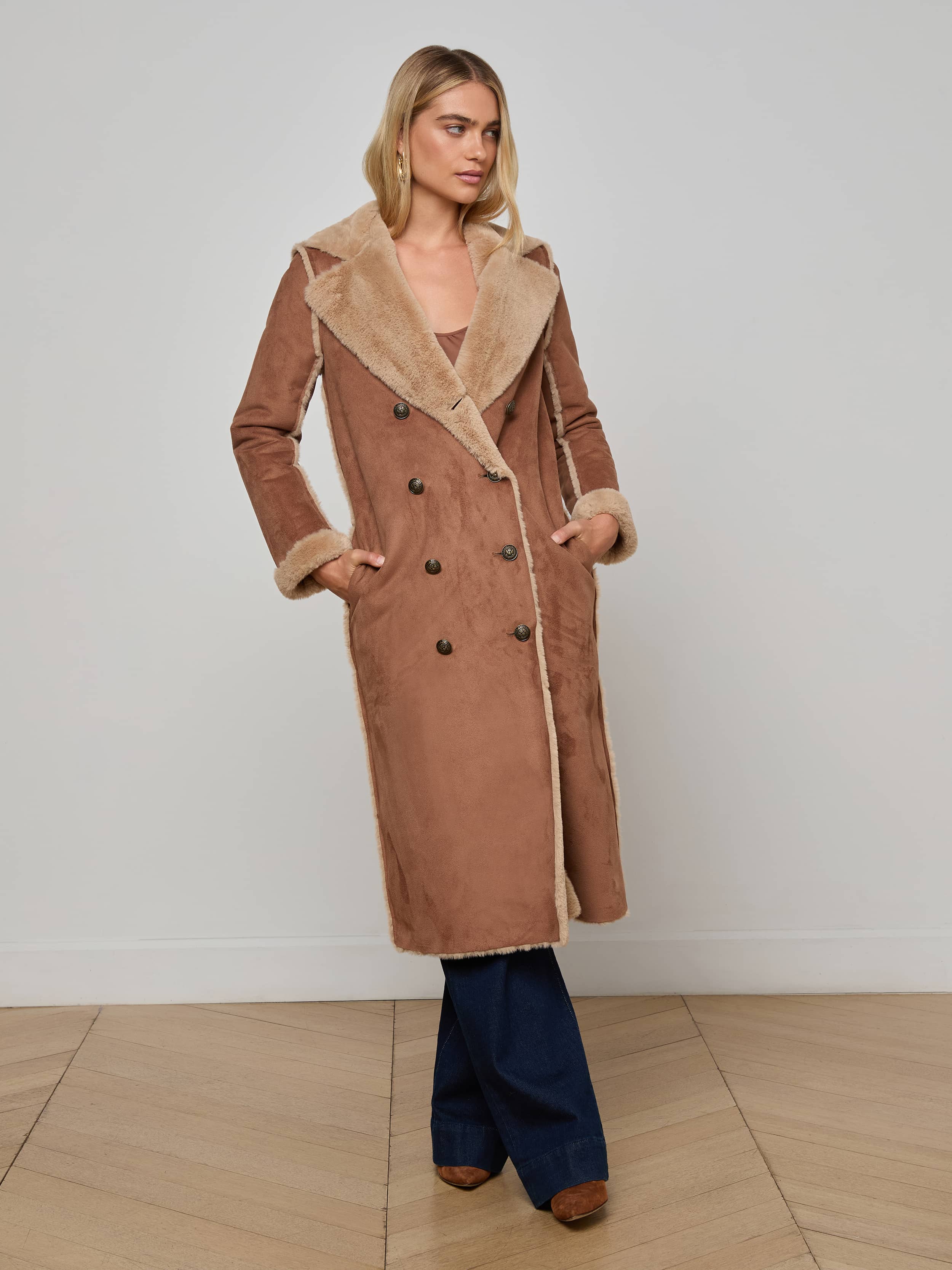 Citron Faux Fur Maxi Coat - Image 3