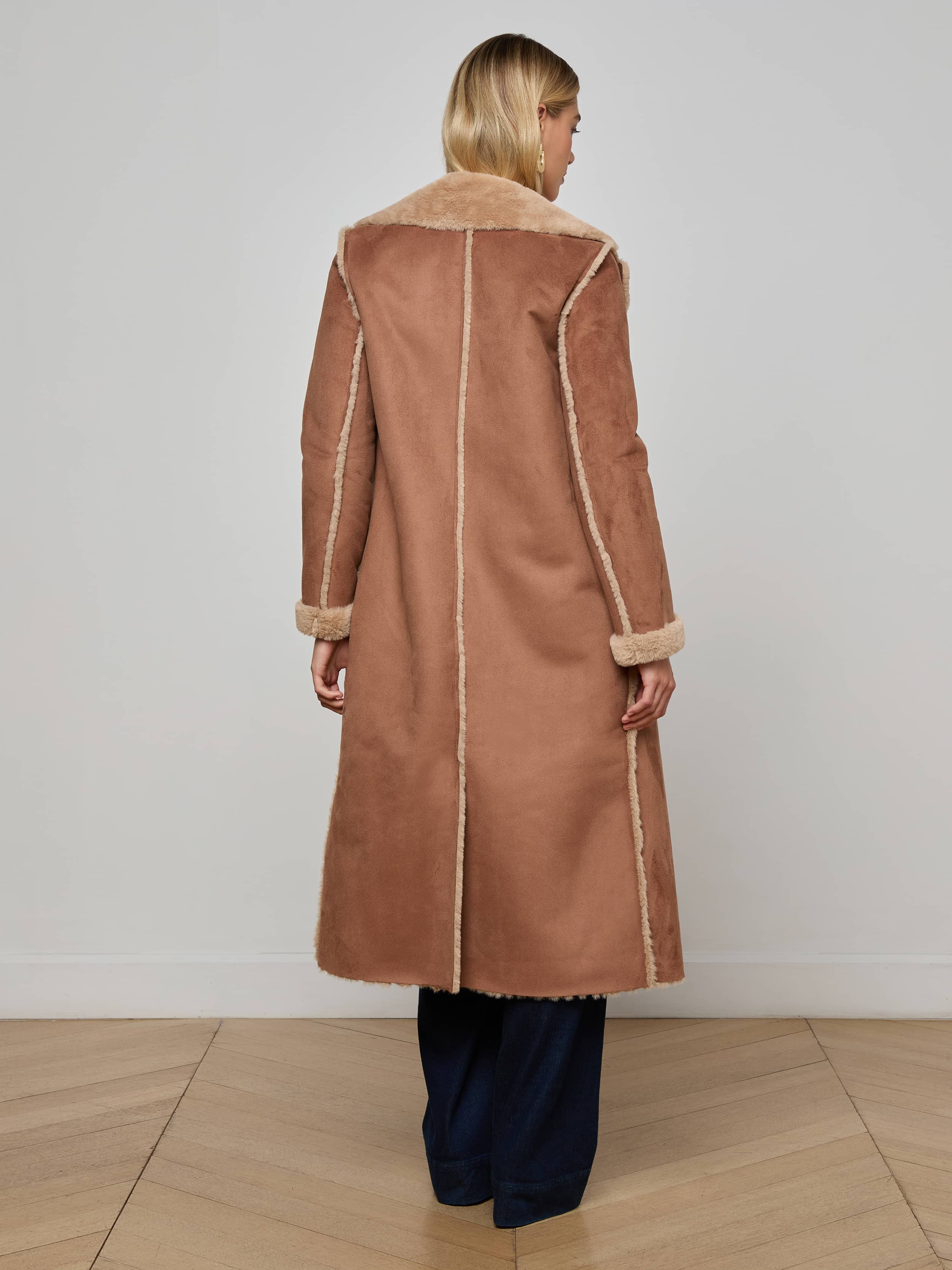 Citron Faux Fur Maxi Coat - Image 4