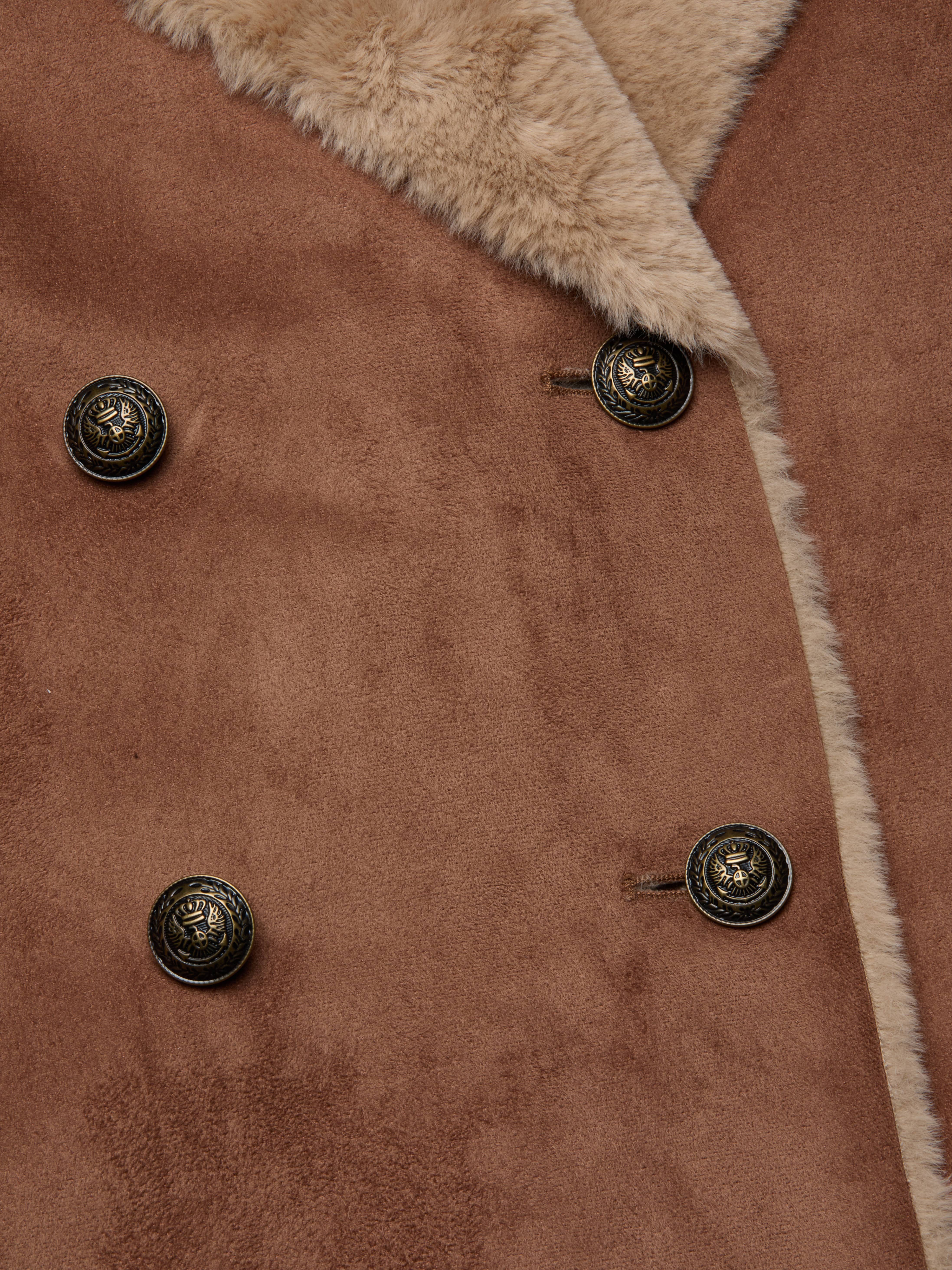 Citron Faux Fur Maxi Coat - Image 5