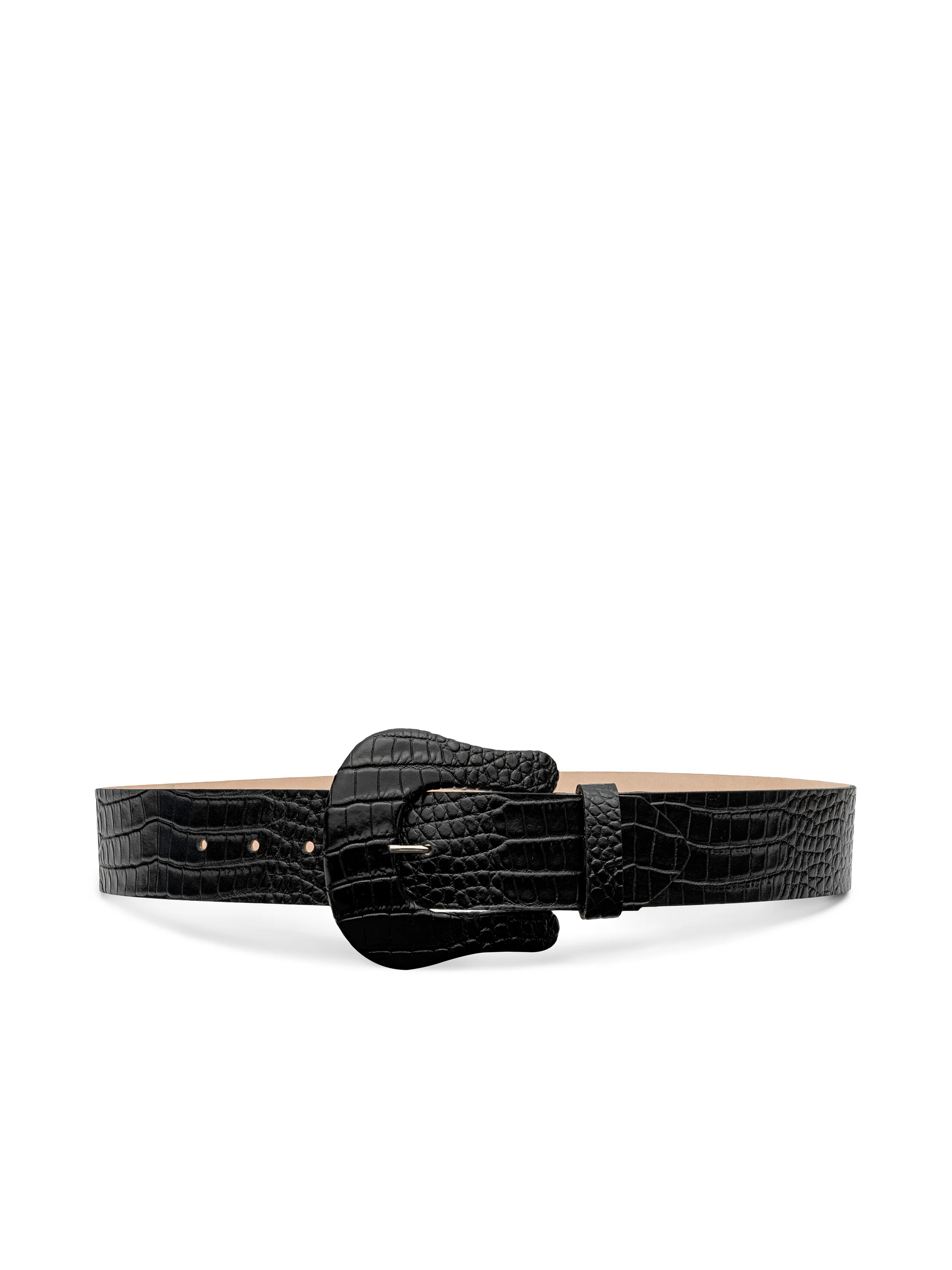 Clemence Croc-Embossed Leather Belt - Image 2