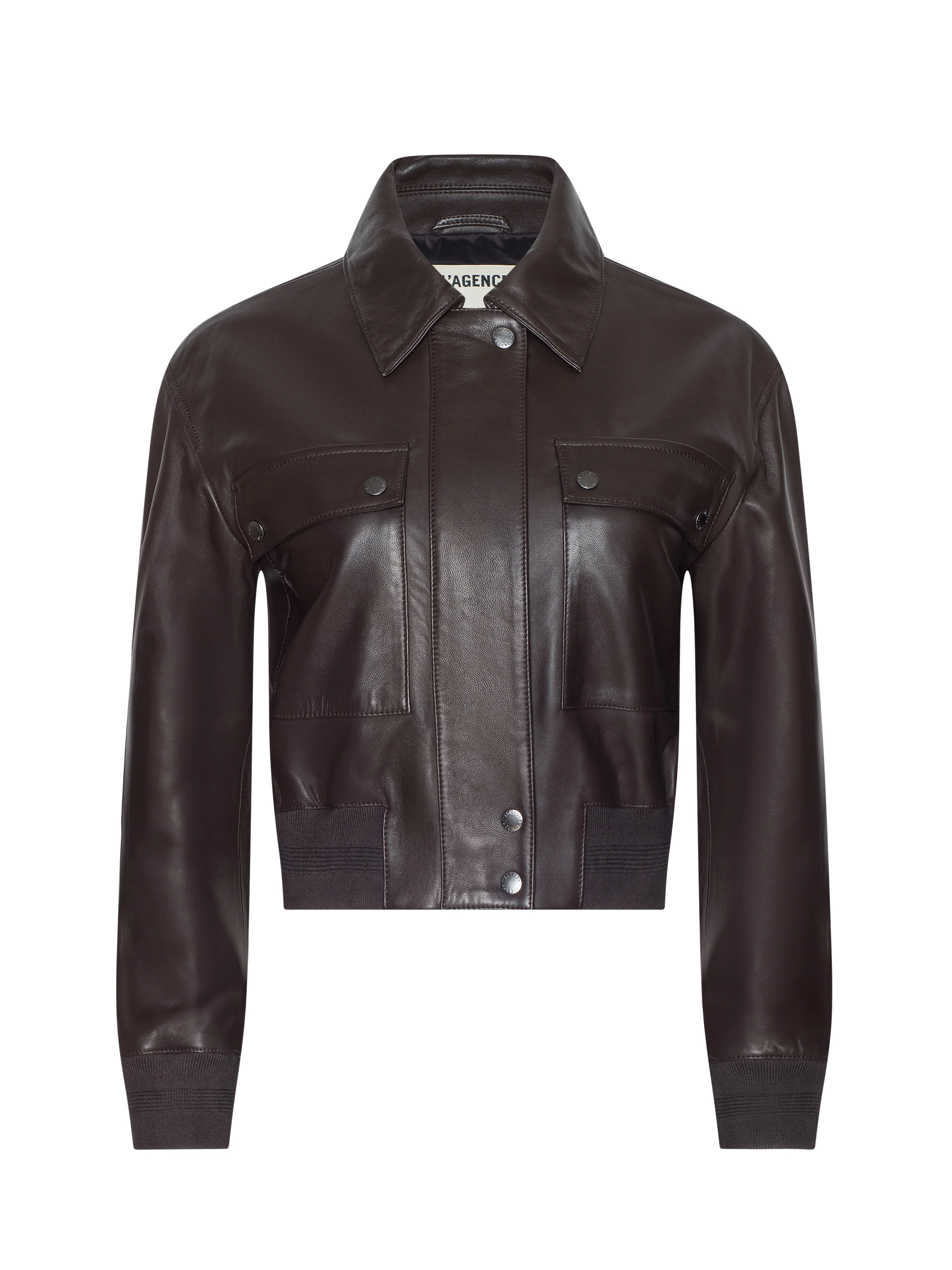 Clotilde Leather Bomber Jacket