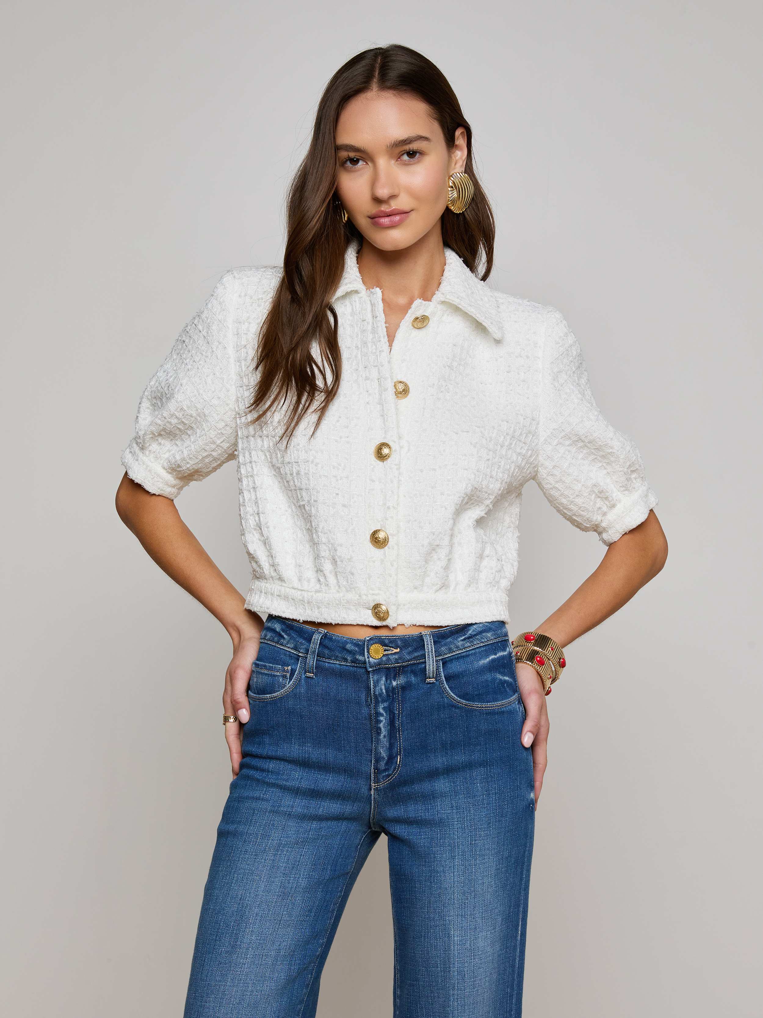 Cove Cropped Tweed Jacket - Image 2