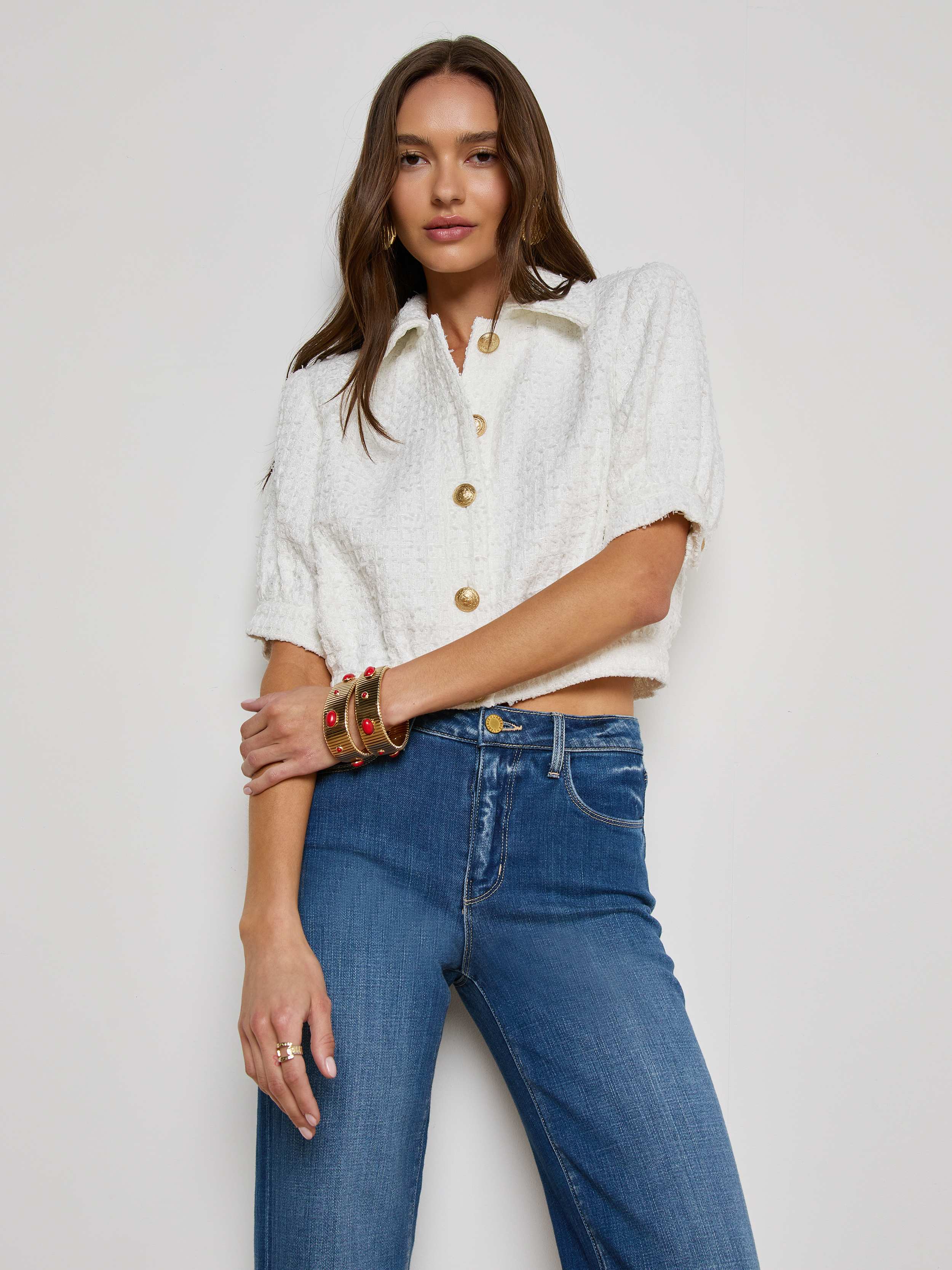 Cove Cropped Tweed Jacket - Image 5