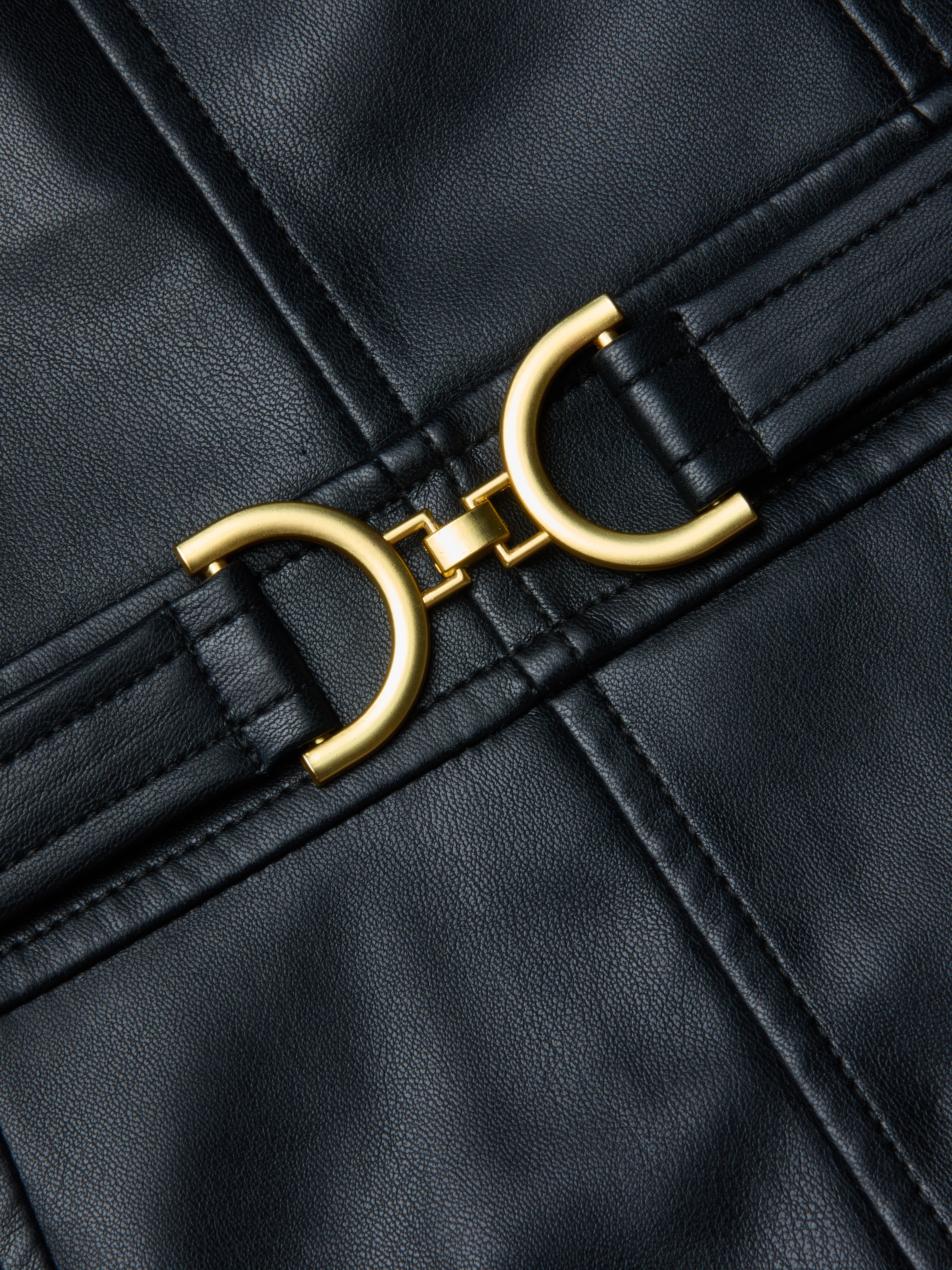 Halia Vegan Leather Dress - Image 4
