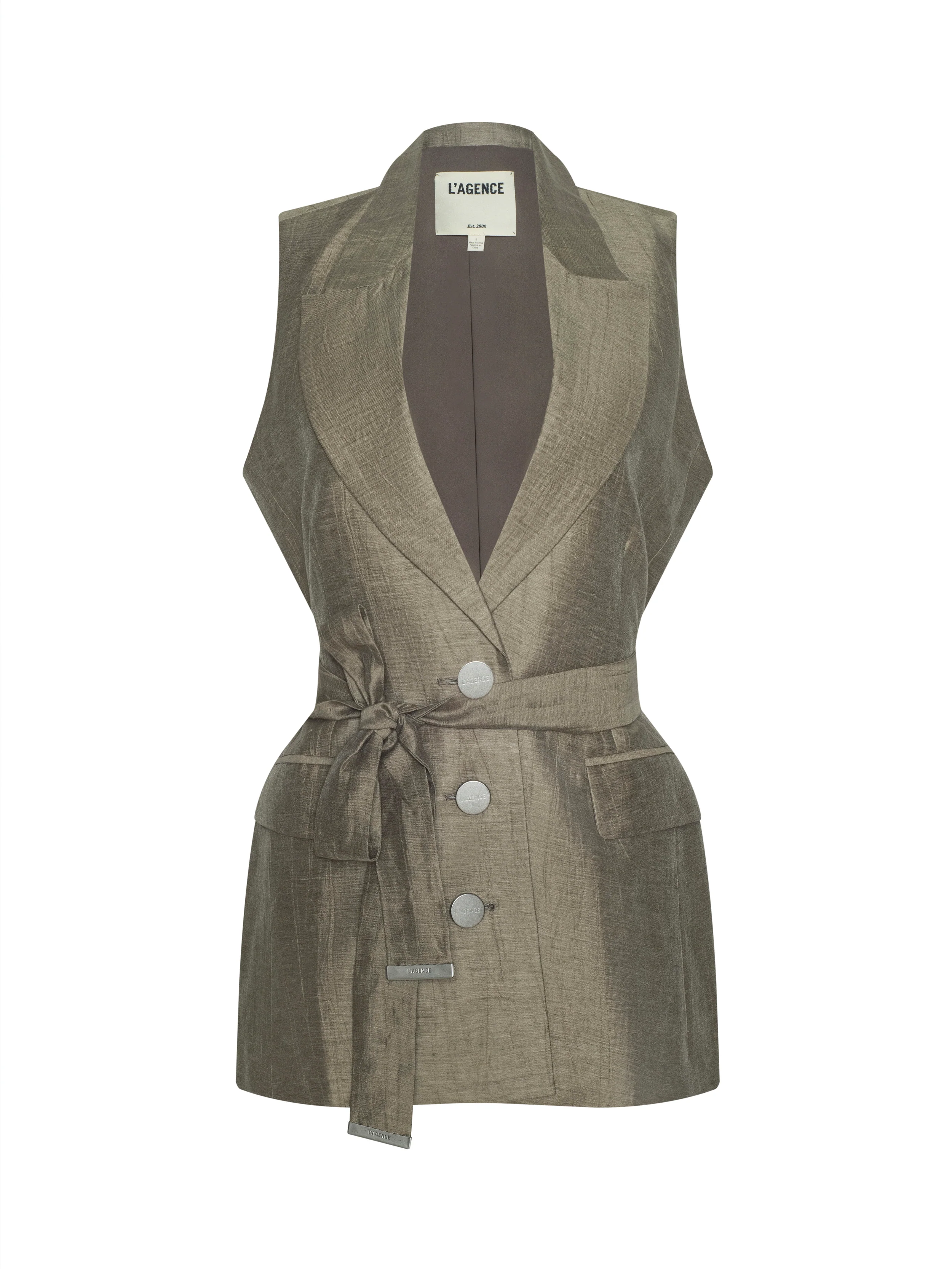 Harper Linen-Blend Vest - Image 6
