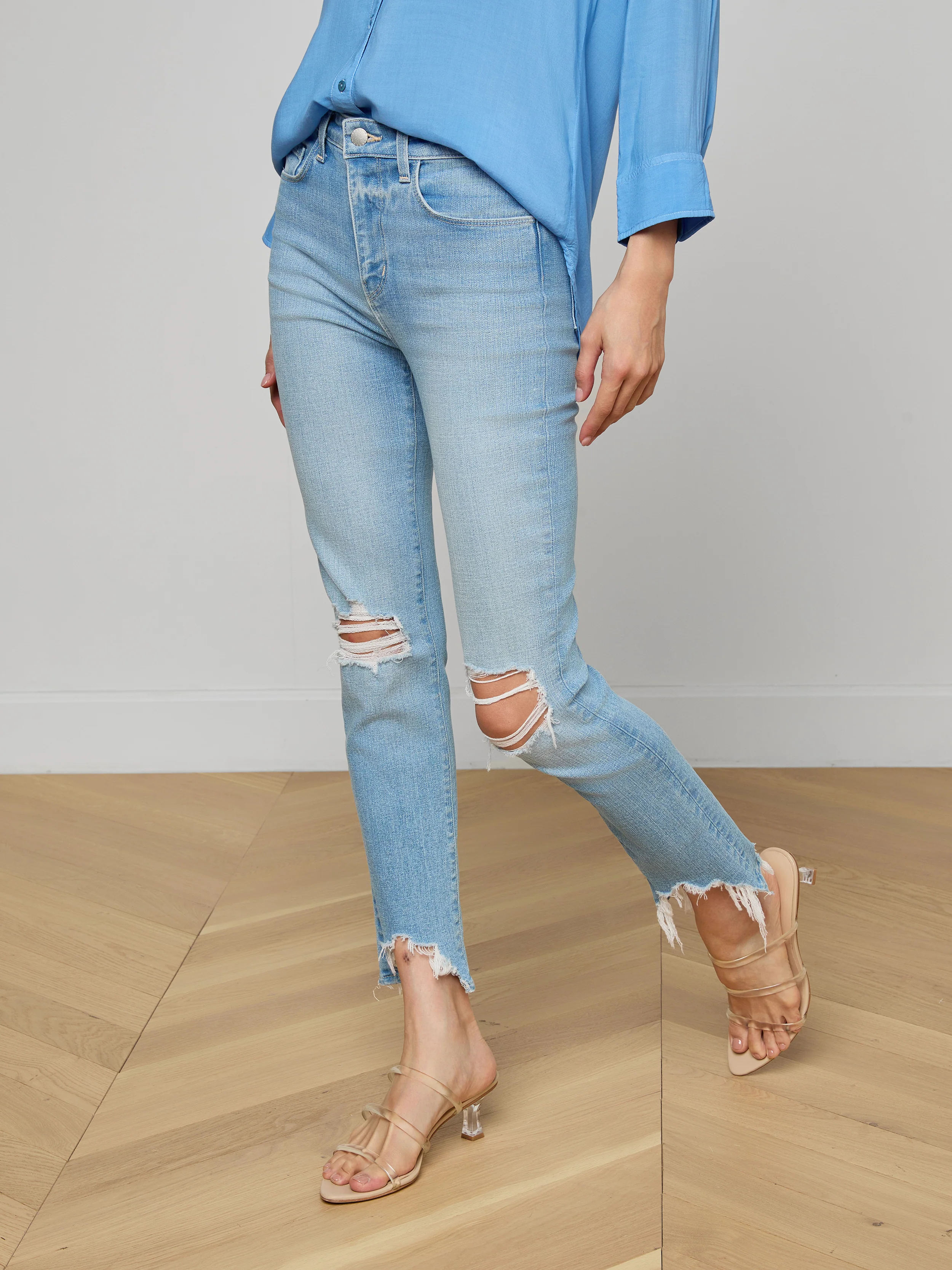 High Line Distressed Skinny Jean - Image 3