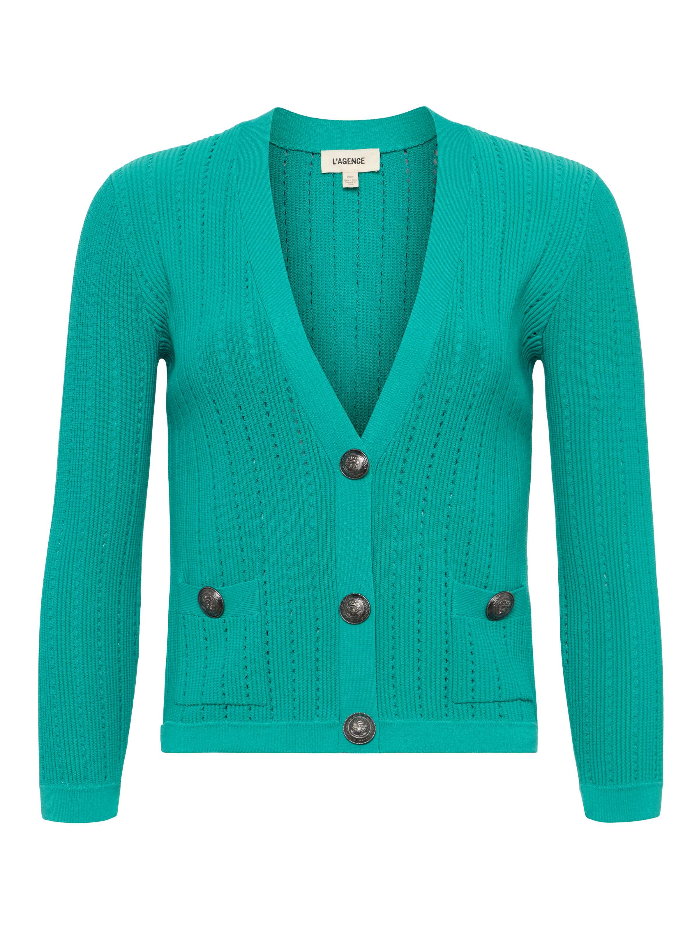 Irvin Pointelle Knit Cardigan - Image 7