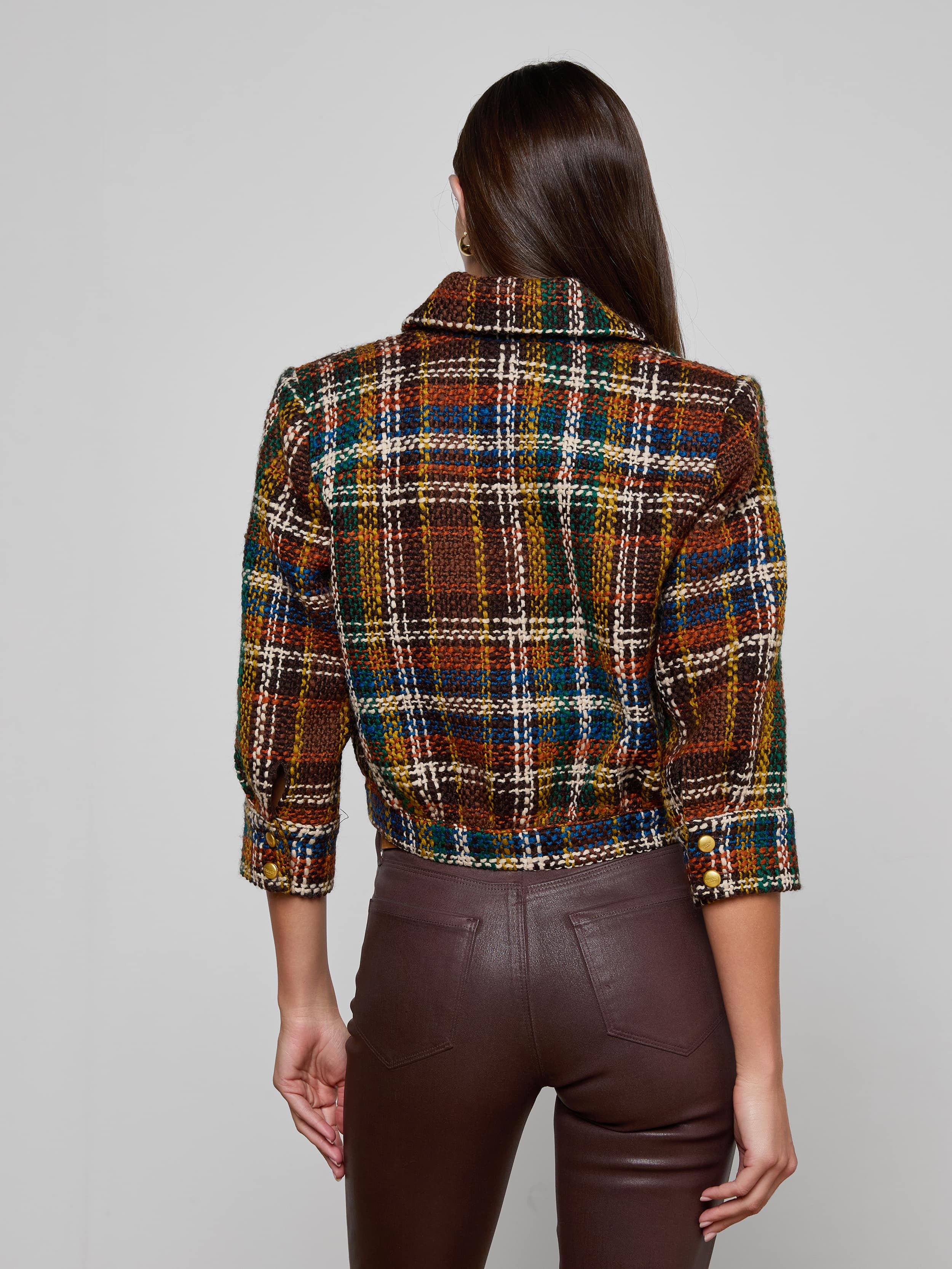 Jia Cropped Tweed Jacket - Image 4