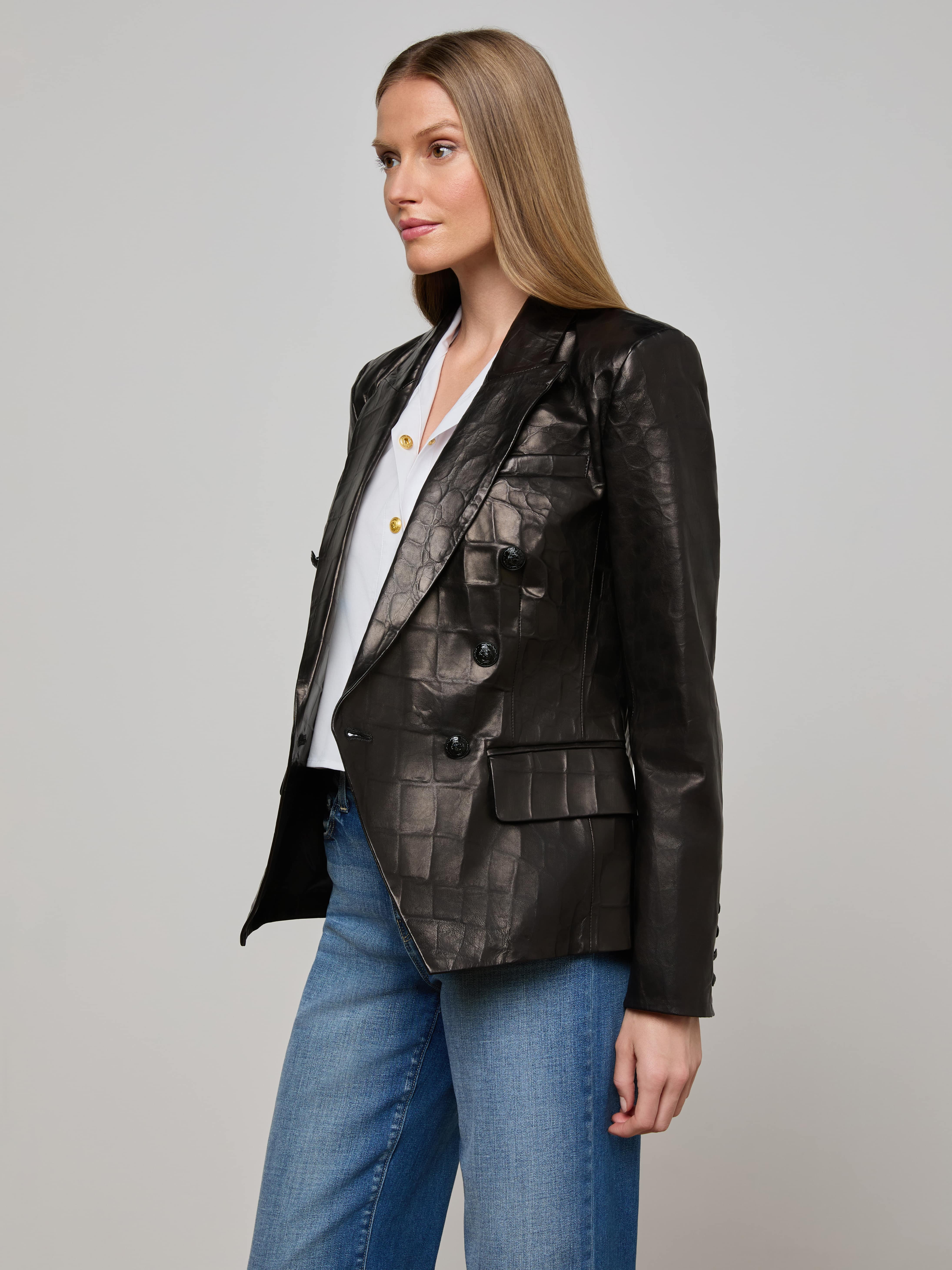 Kenzie Leather Blazer - Image 3