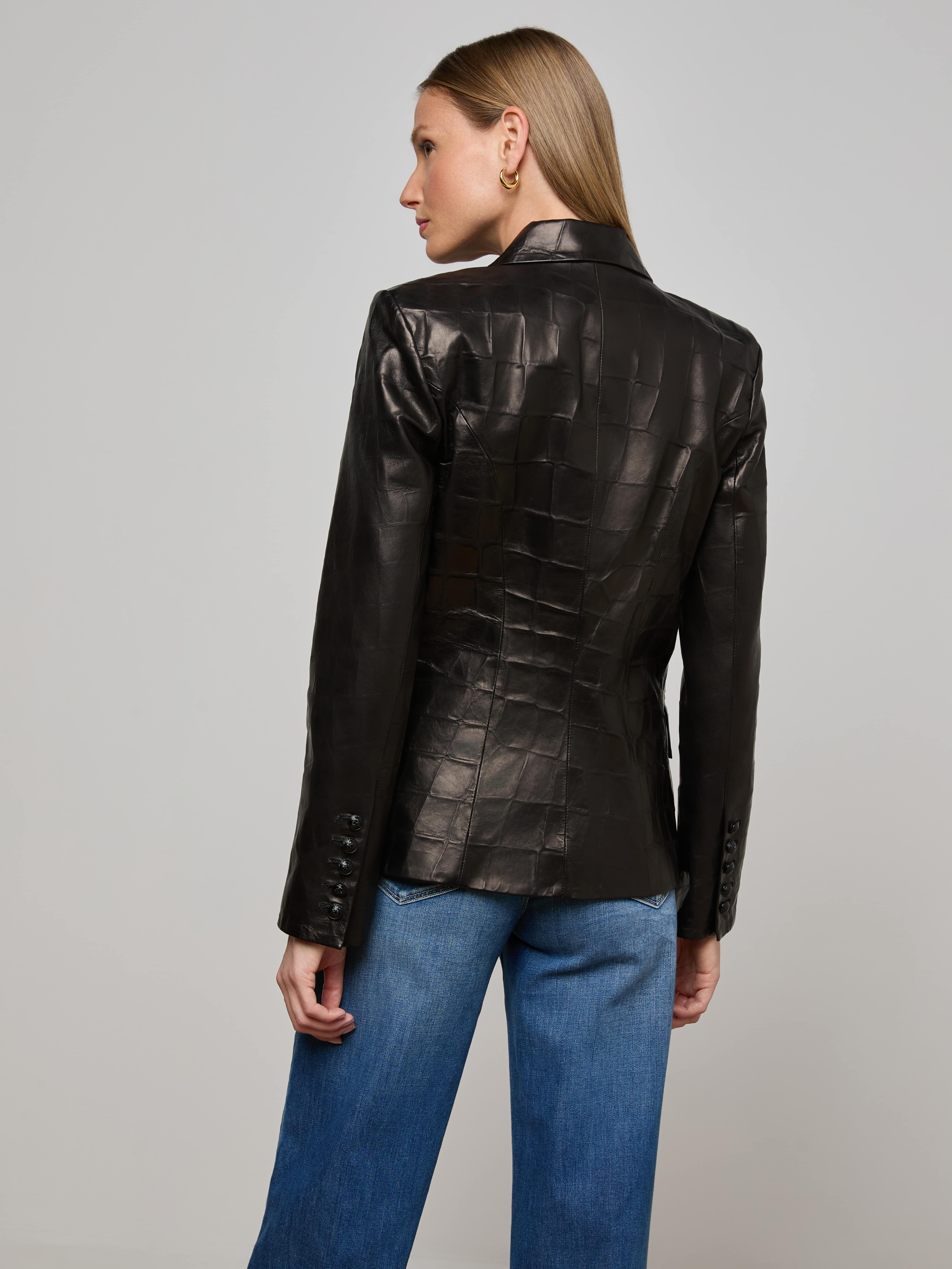 Kenzie Leather Blazer - Image 6