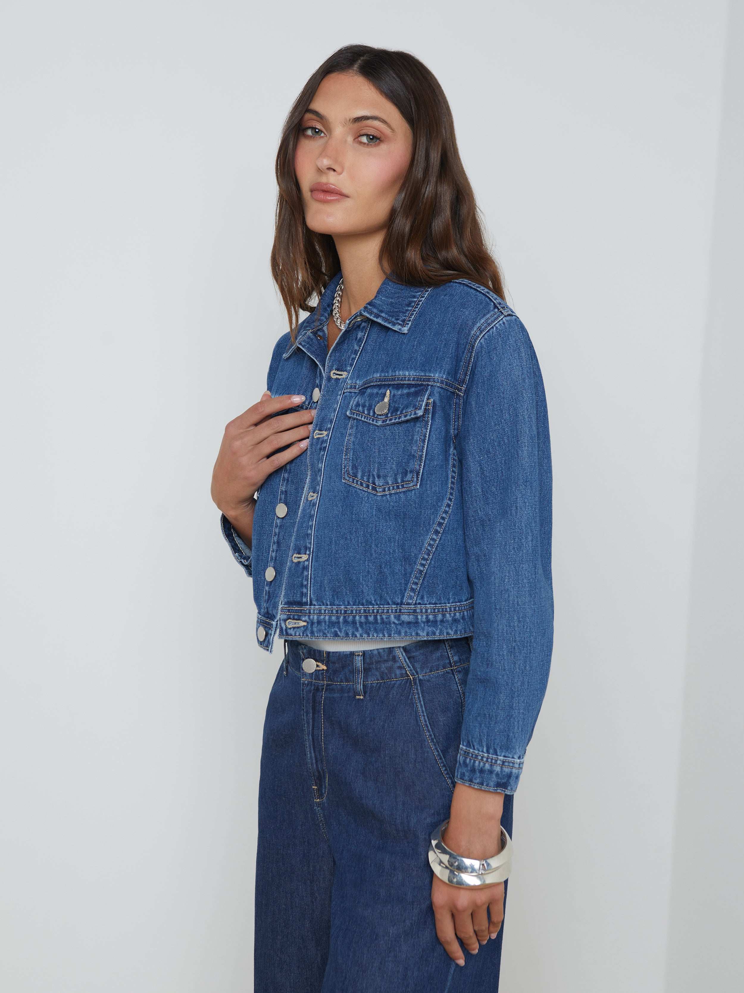 Koda Cropped Jean Jacket - Image 4