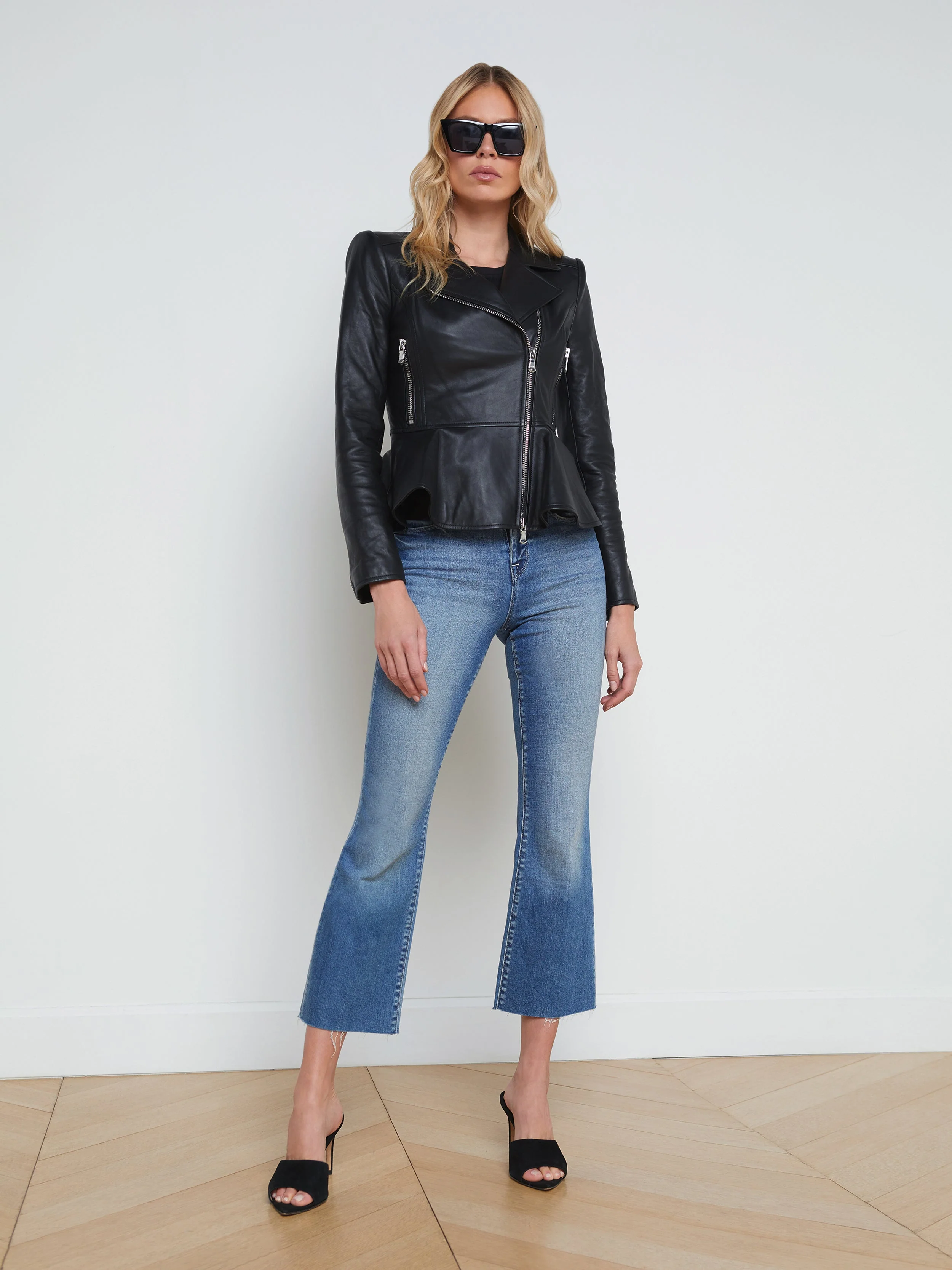 Lyric Leather Peplum Jacket - Image 5
