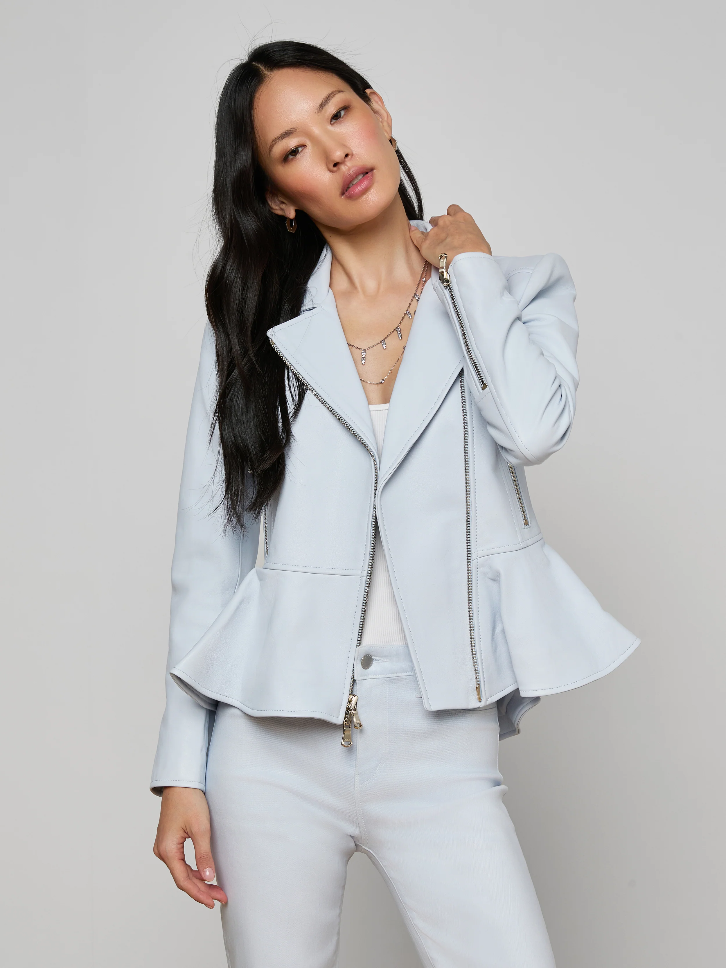 Lyric Peplum Biker Jacket