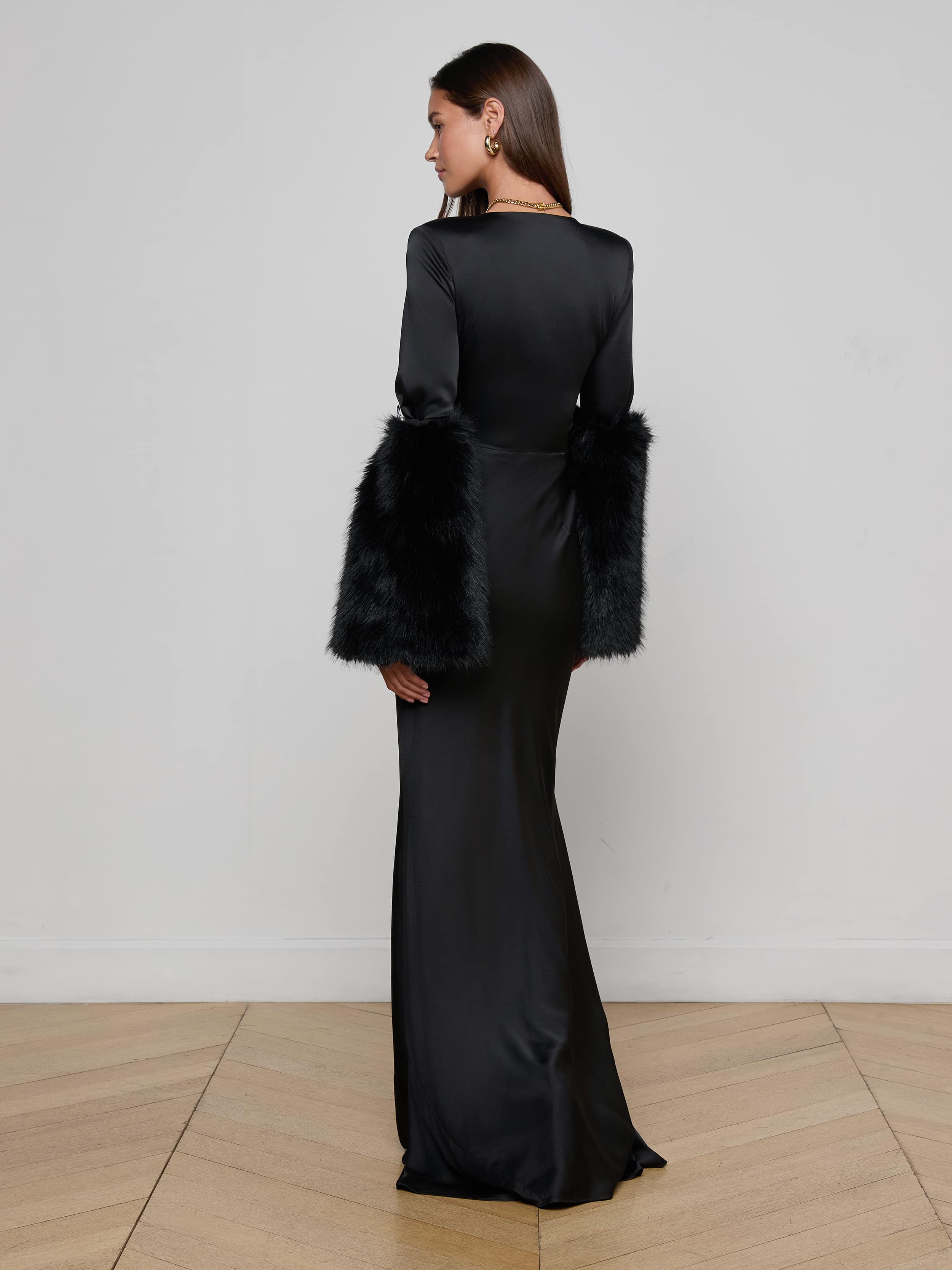 Manon Gown with Faux Fur - Image 6