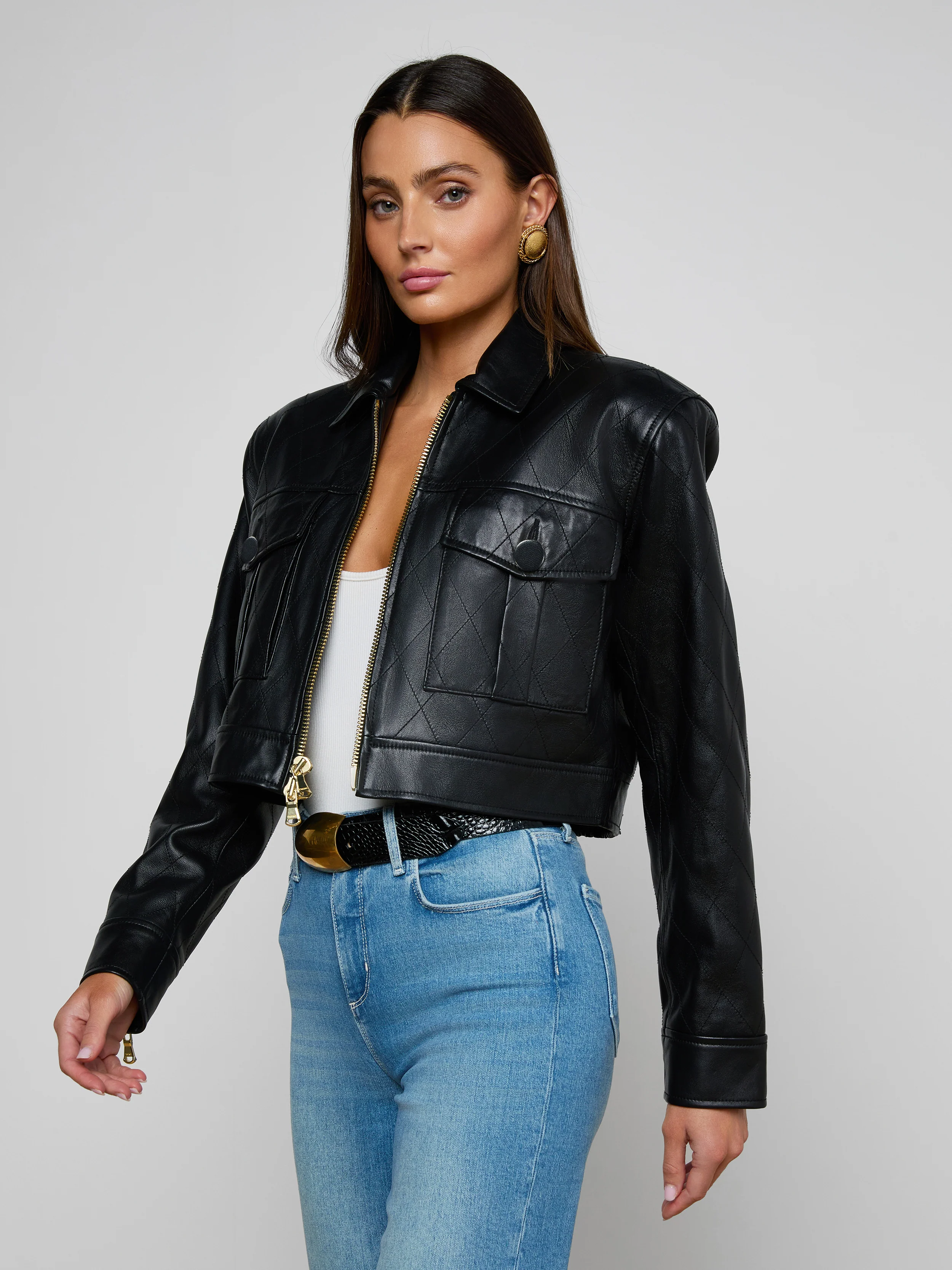 Micah Oversized Leather Jacket - Image 2