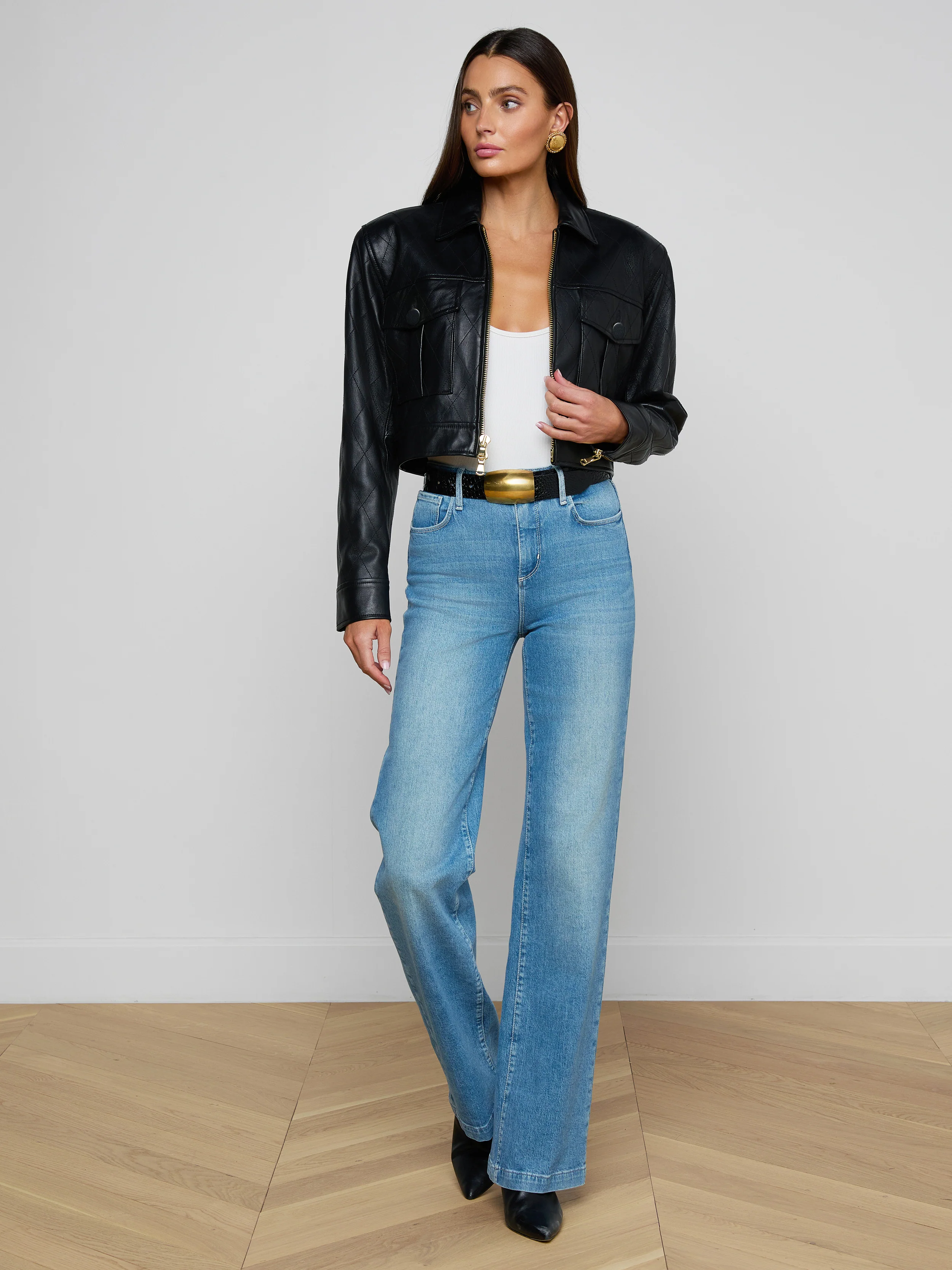 Micah Oversized Leather Jacket - Image 3