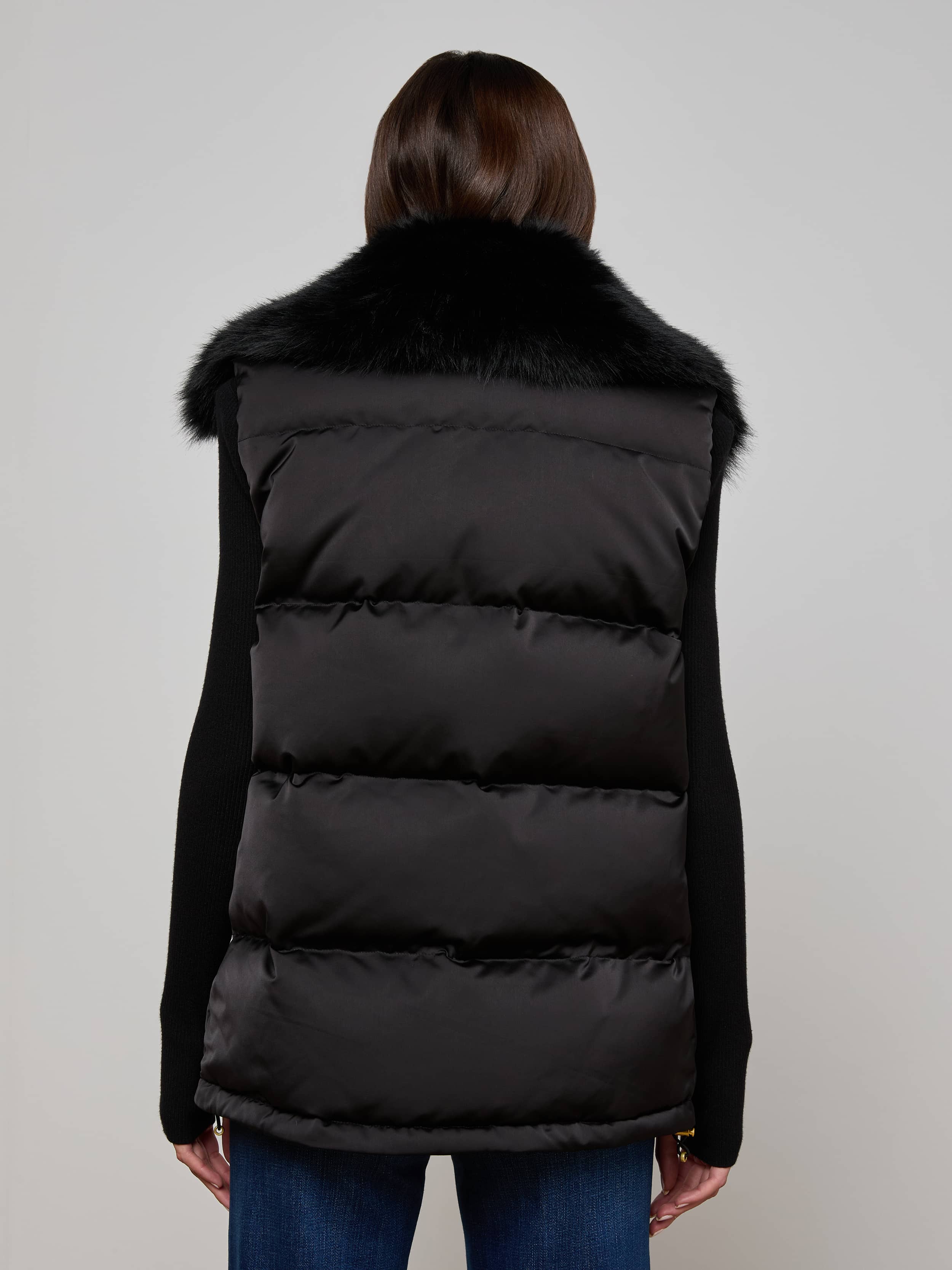Nalo Faux Fur Puffer Vest - Image 4