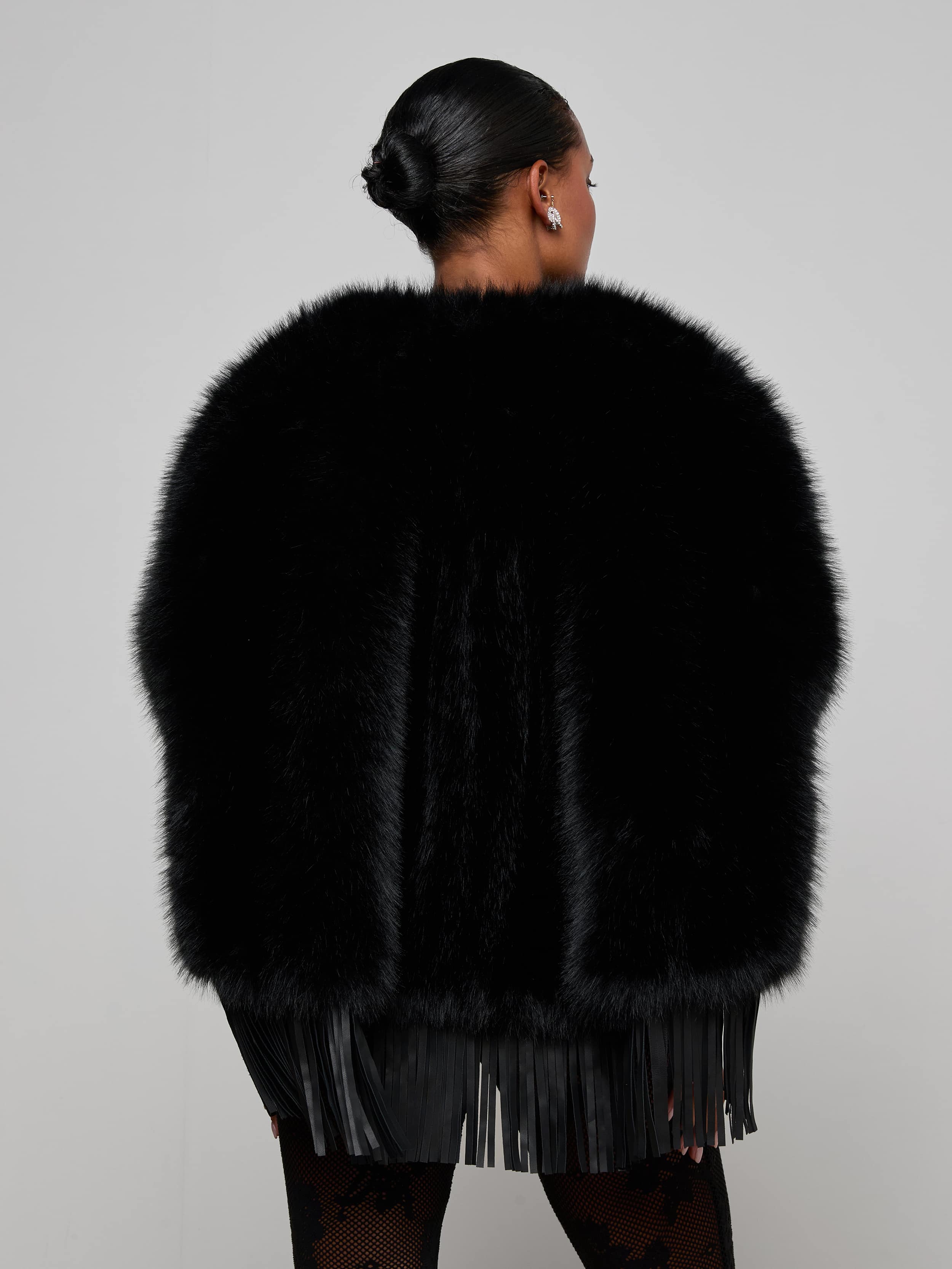 Nathalia Faux Fur Cape - Image 5
