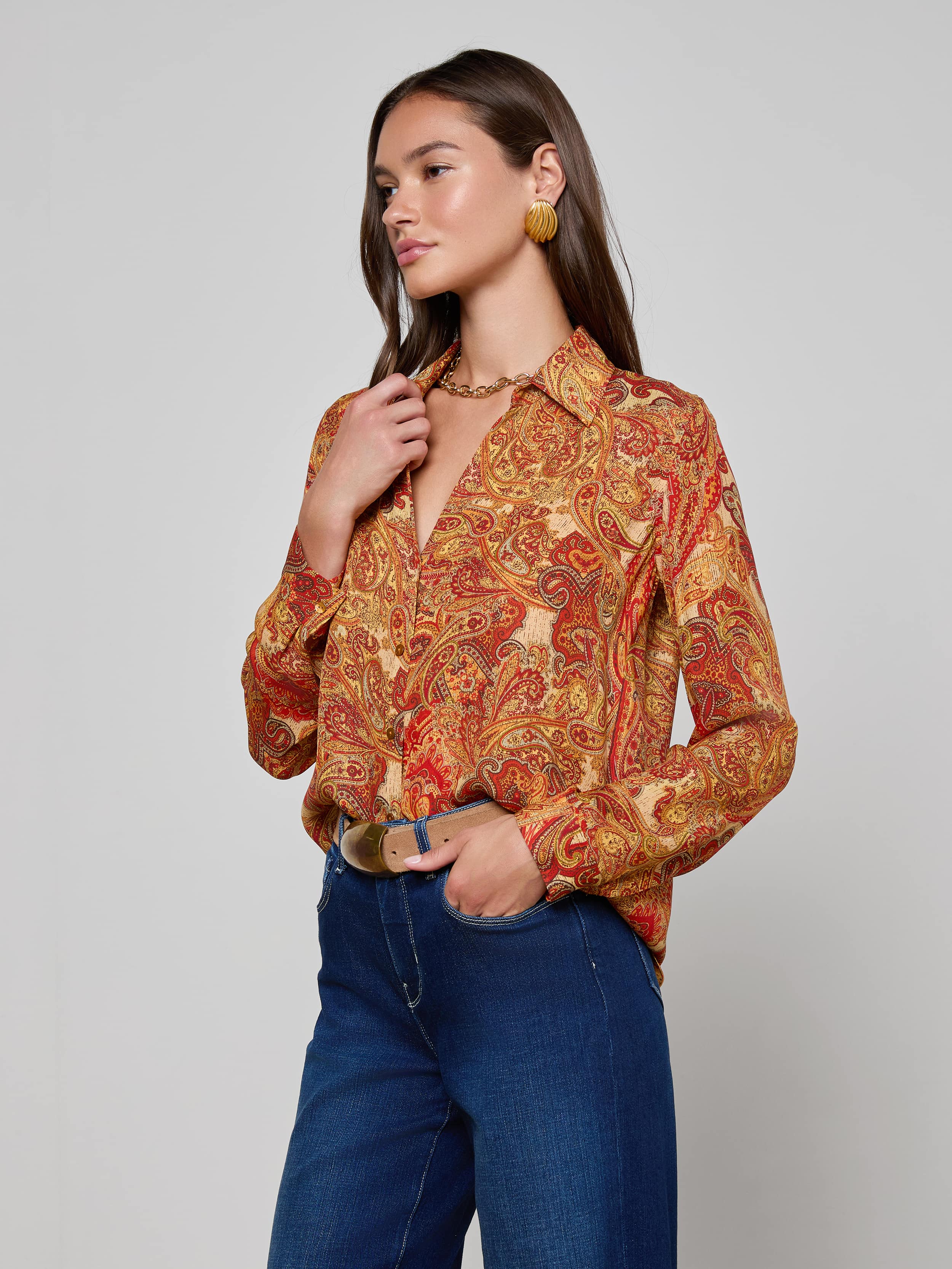 Nina Silk Blouse - Image 2