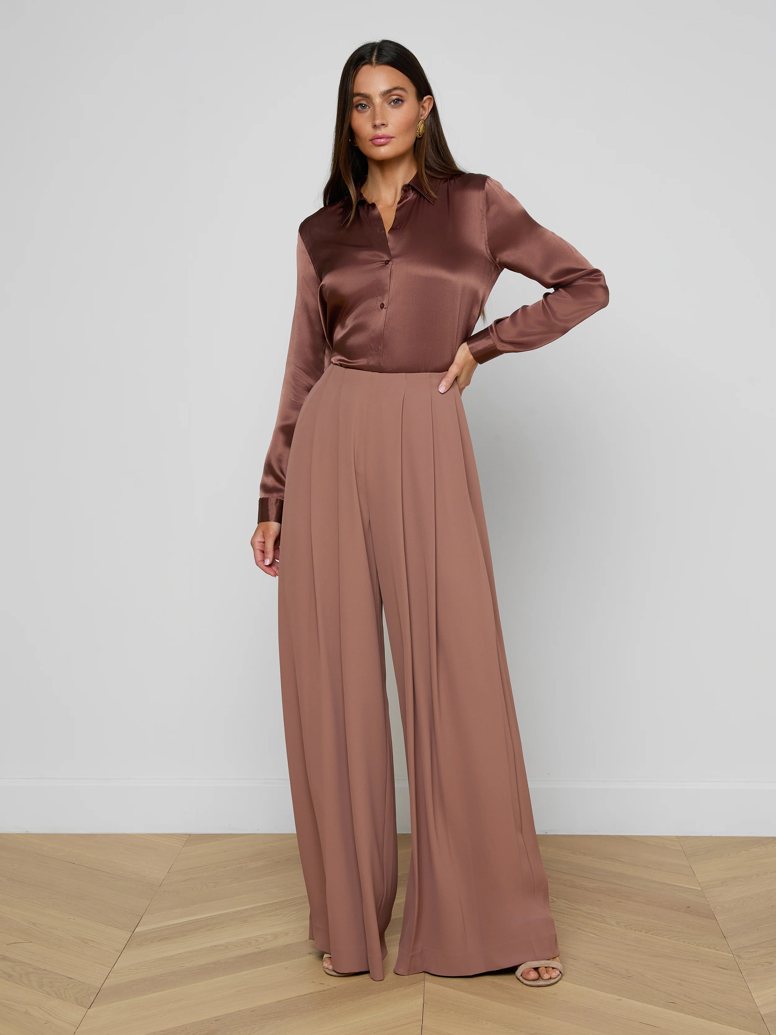 Nova Pleated Wide-Leg Pant