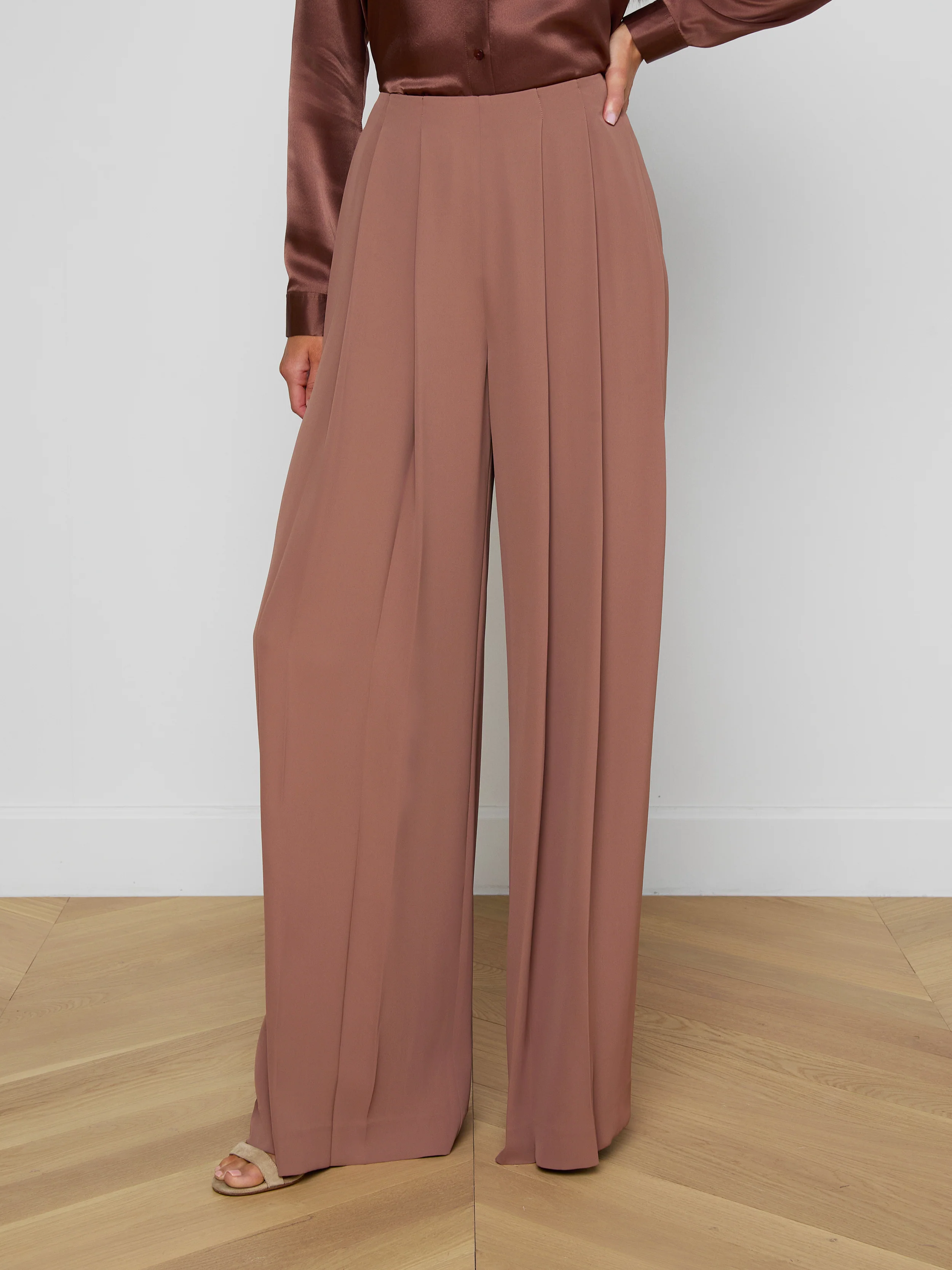 Nova Pleated Wide-Leg Pant - Image 3