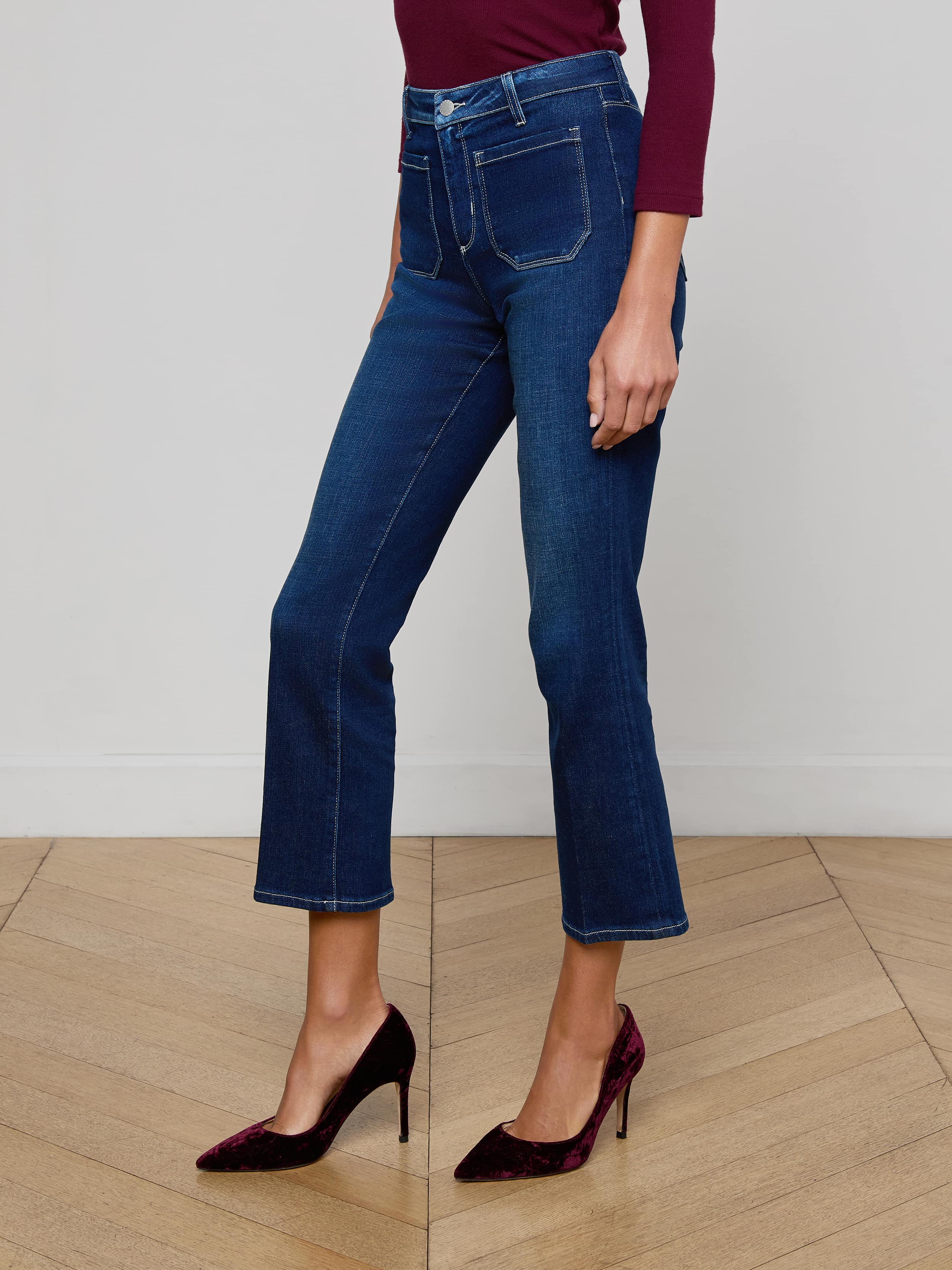 Noya Cropped Slim Flare Jean - Image 3