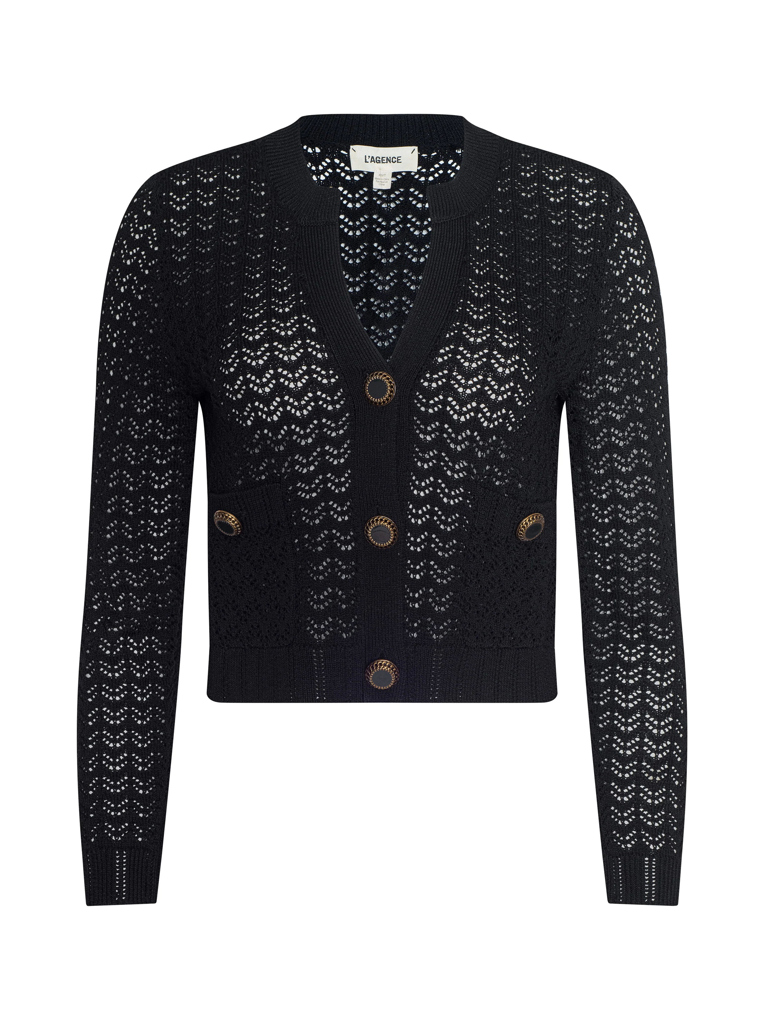 Orla Pointelle Knit Cardigan - Image 6