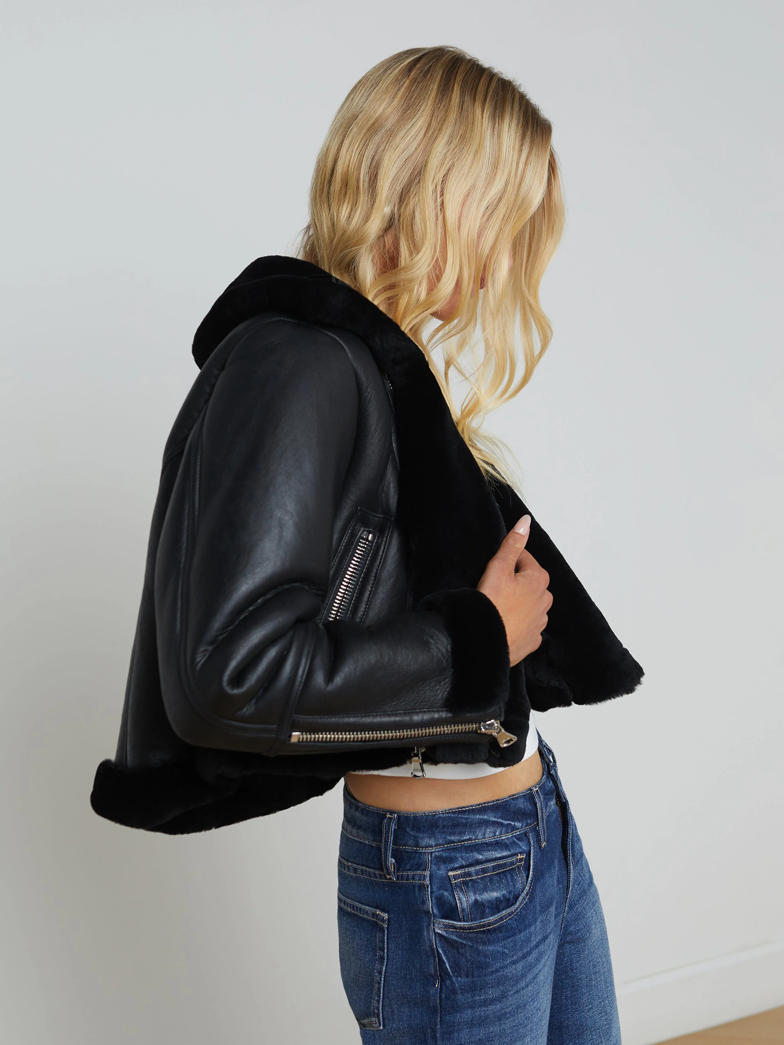 Pike Shearling Leather Jacket - Image 5