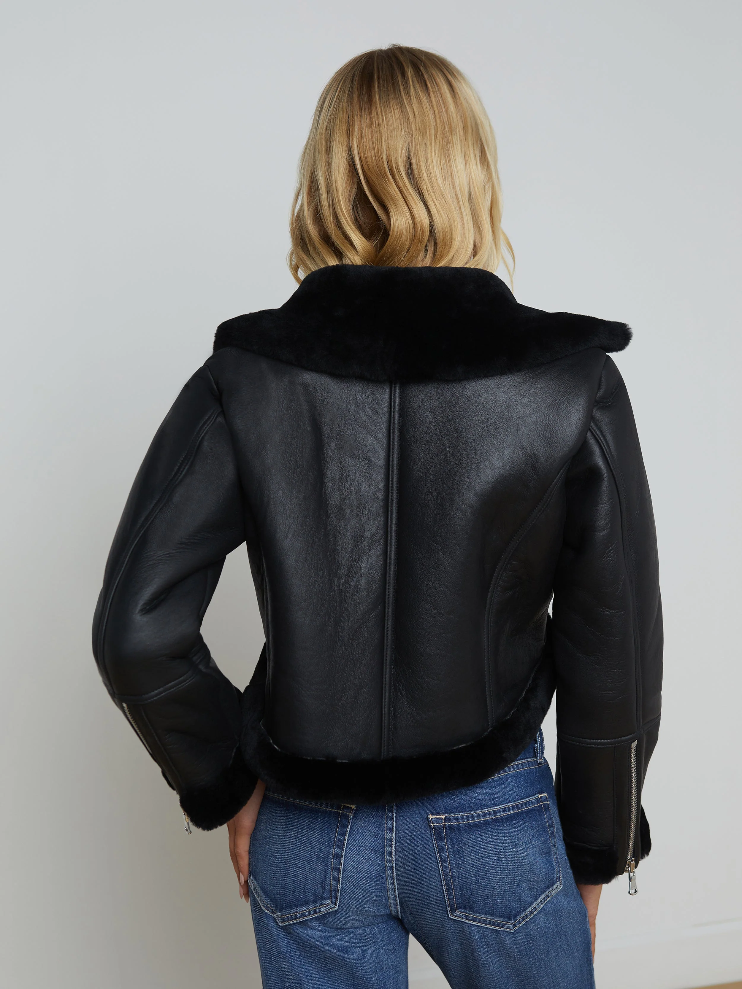 Pike Shearling Leather Jacket - Image 6
