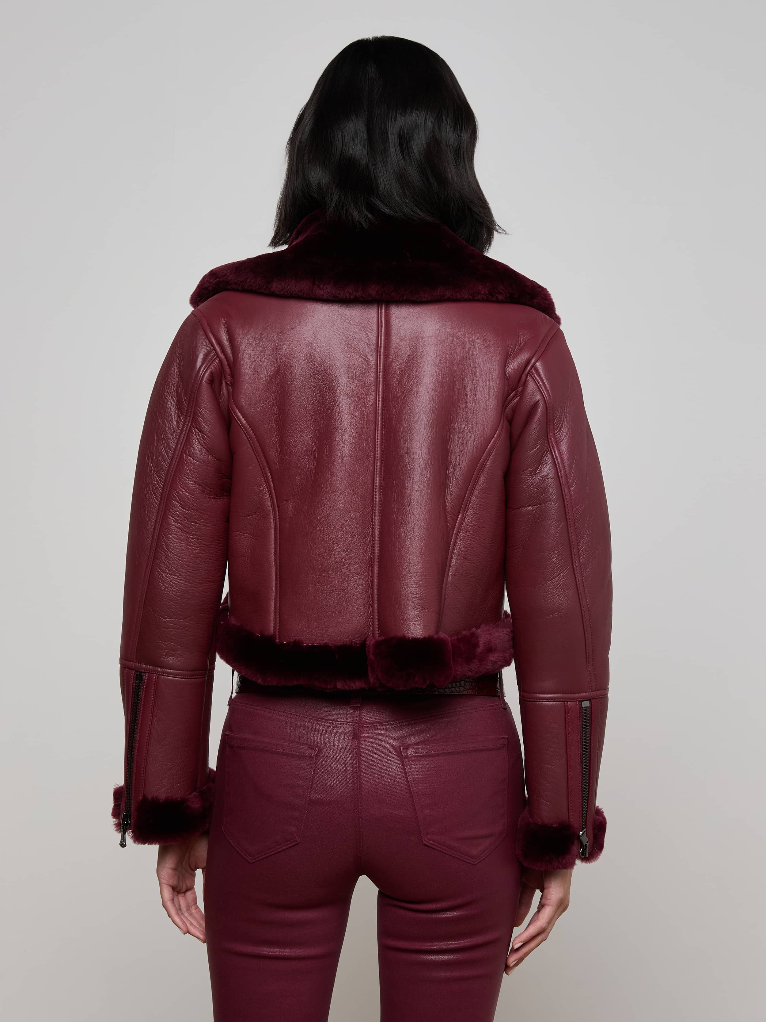 Pike Shearling Leather Jacket - Image 4