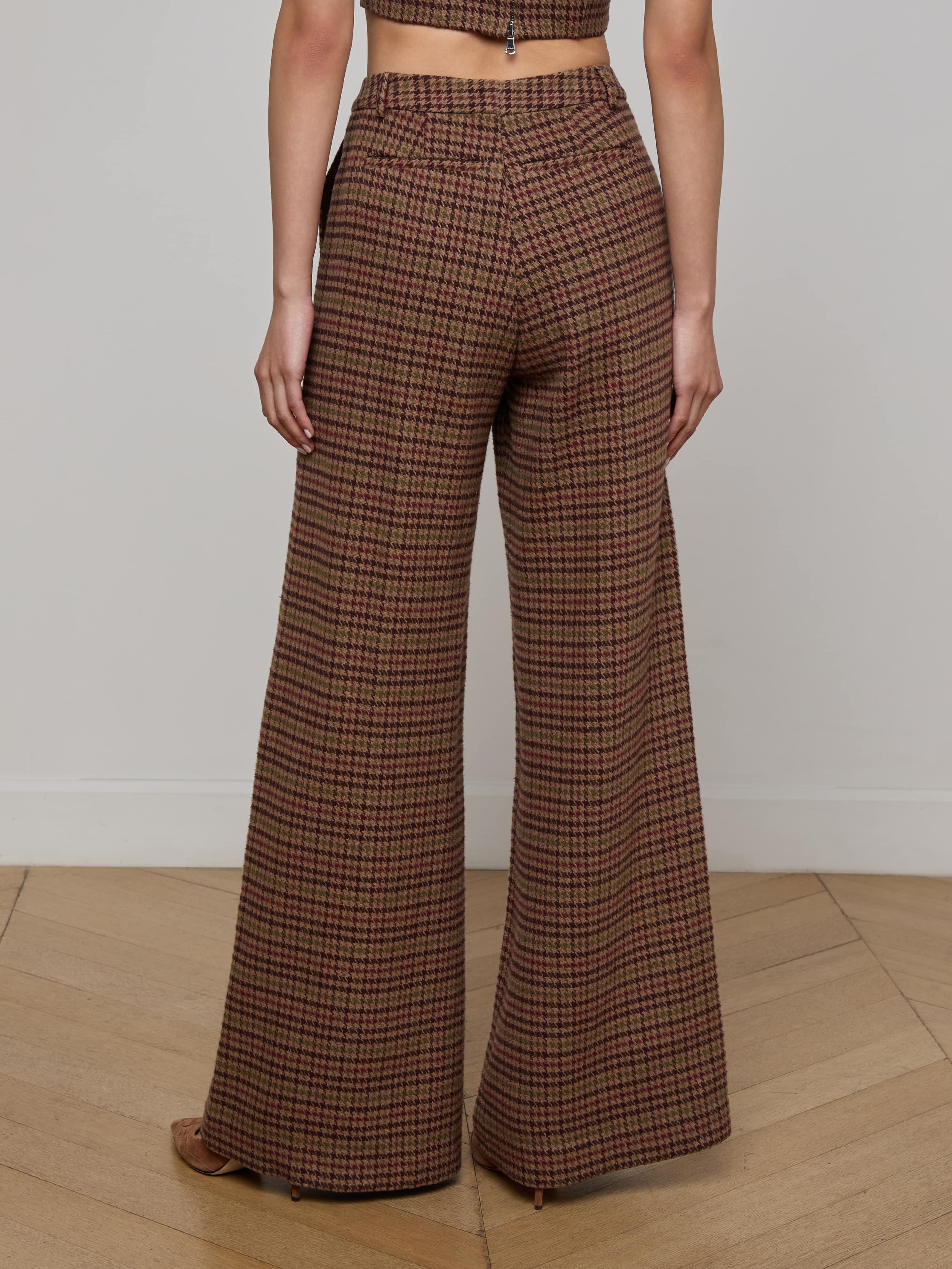 Pilar Houndstooth Wide-Leg Pant - Image 4