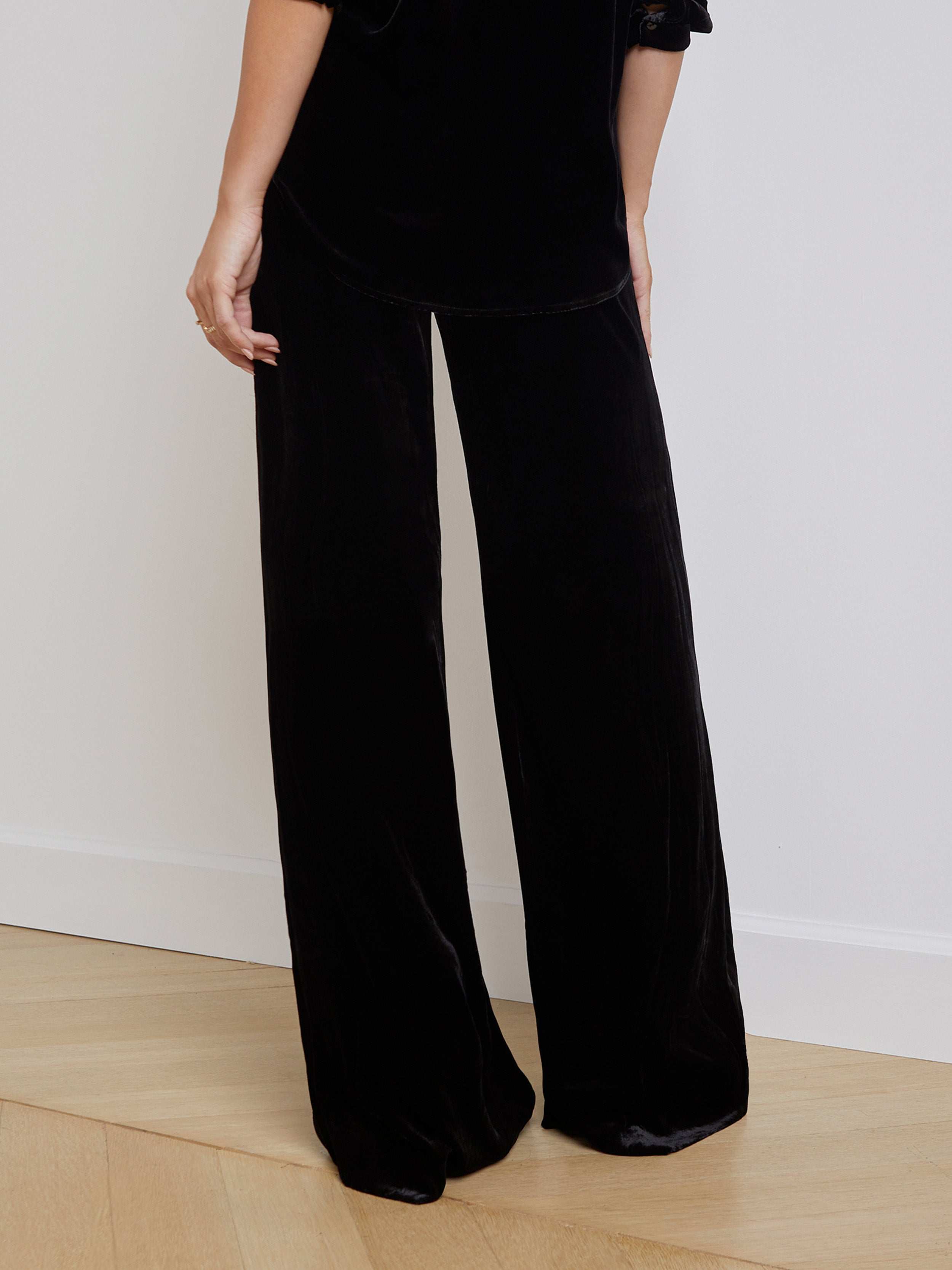 Pilar Velvet Wide-Leg Pant - Image 4