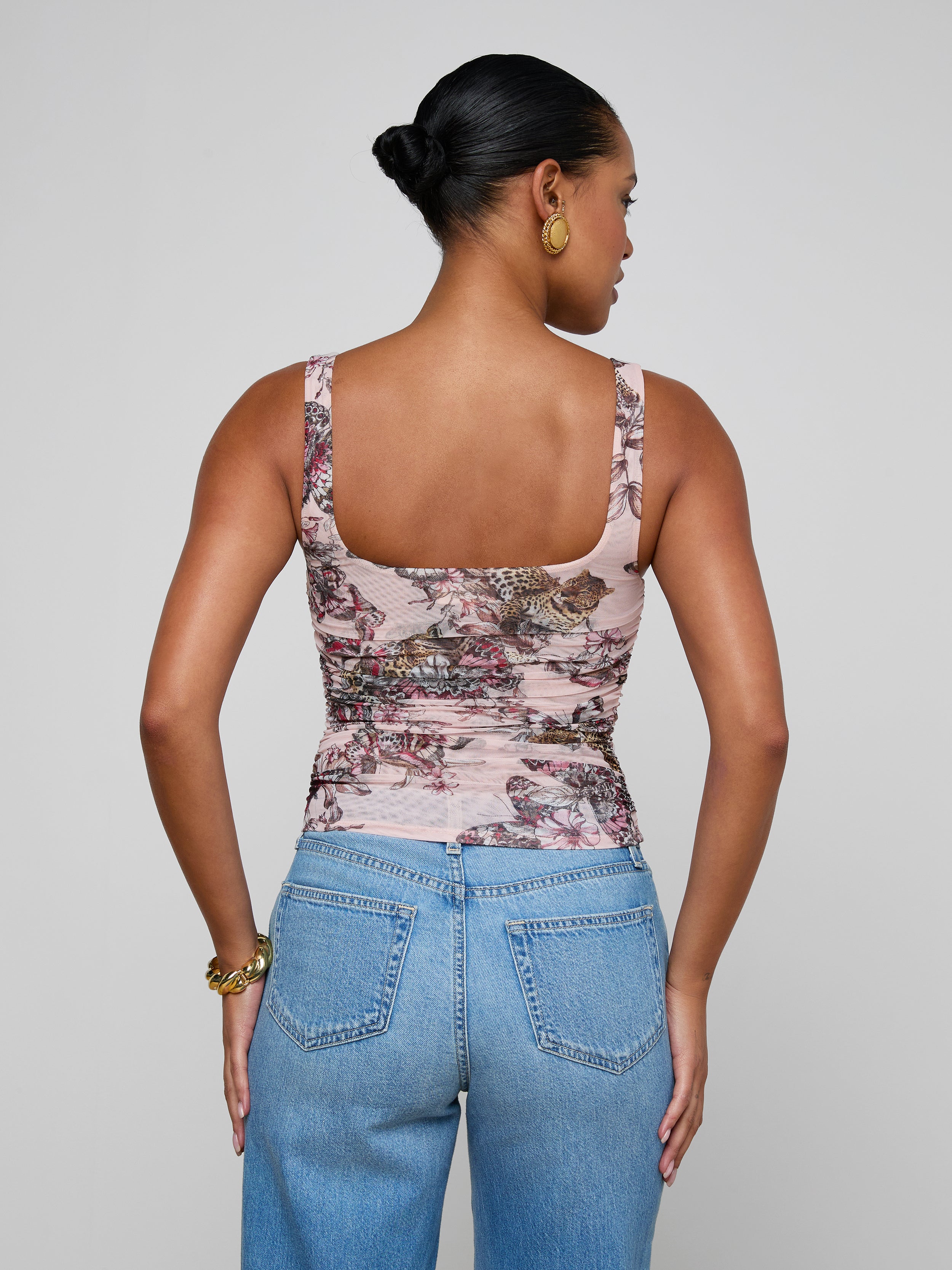Rasha Shirred Mesh Tank - Image 4