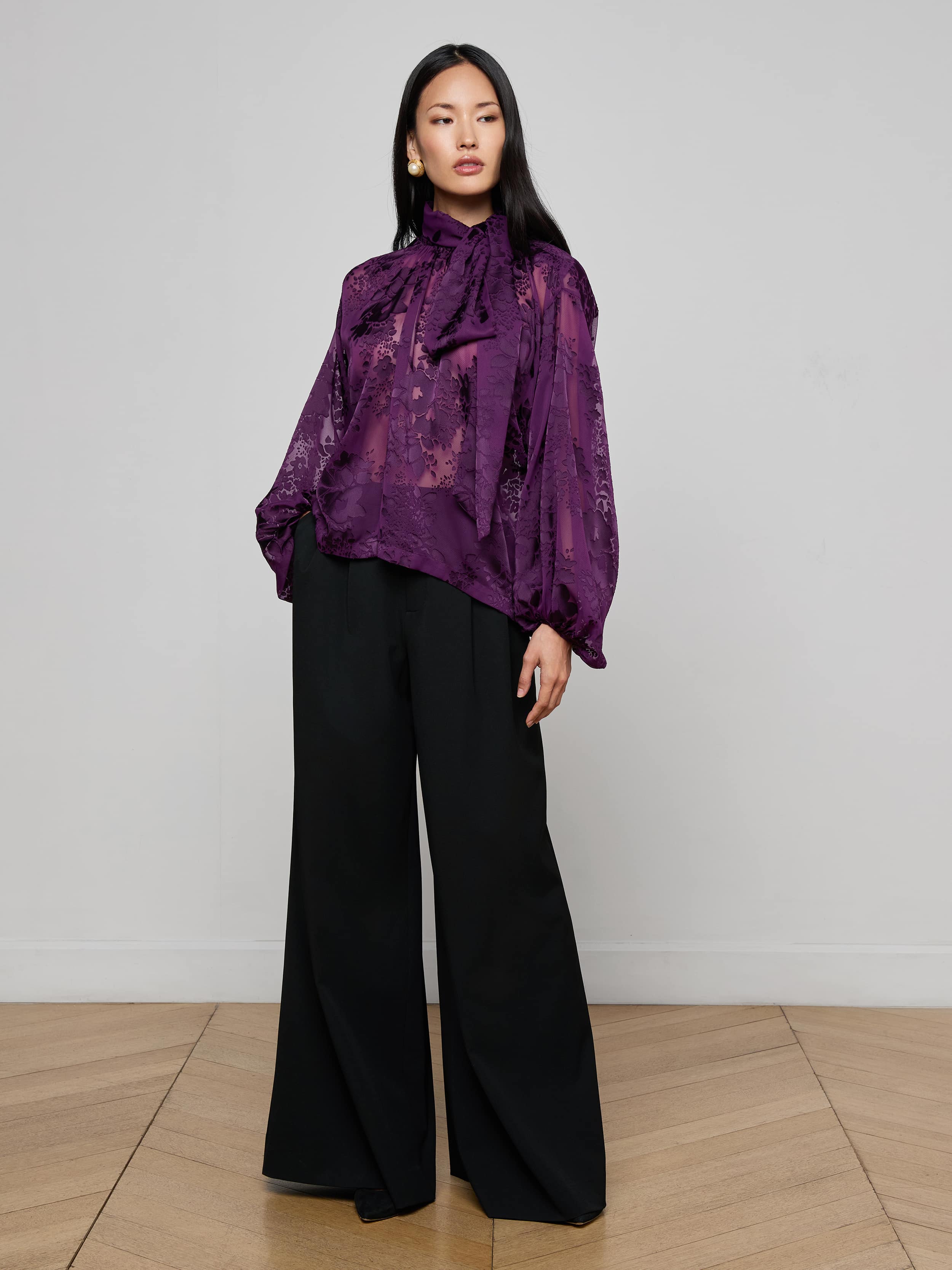Rhett Burnout Satin Blouse - Image 4