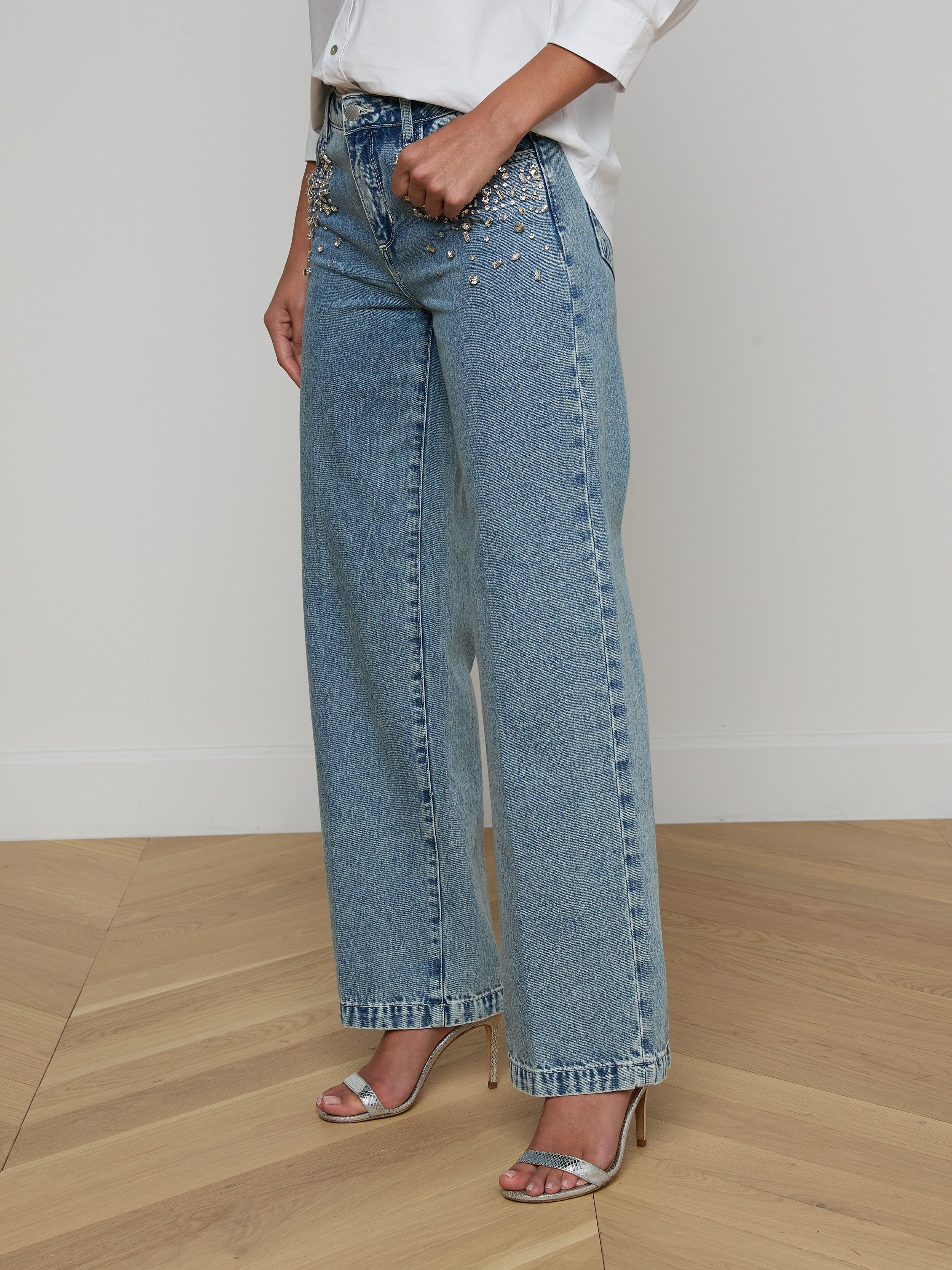 Scottie Embellished Wide-Leg Jean - Image 3