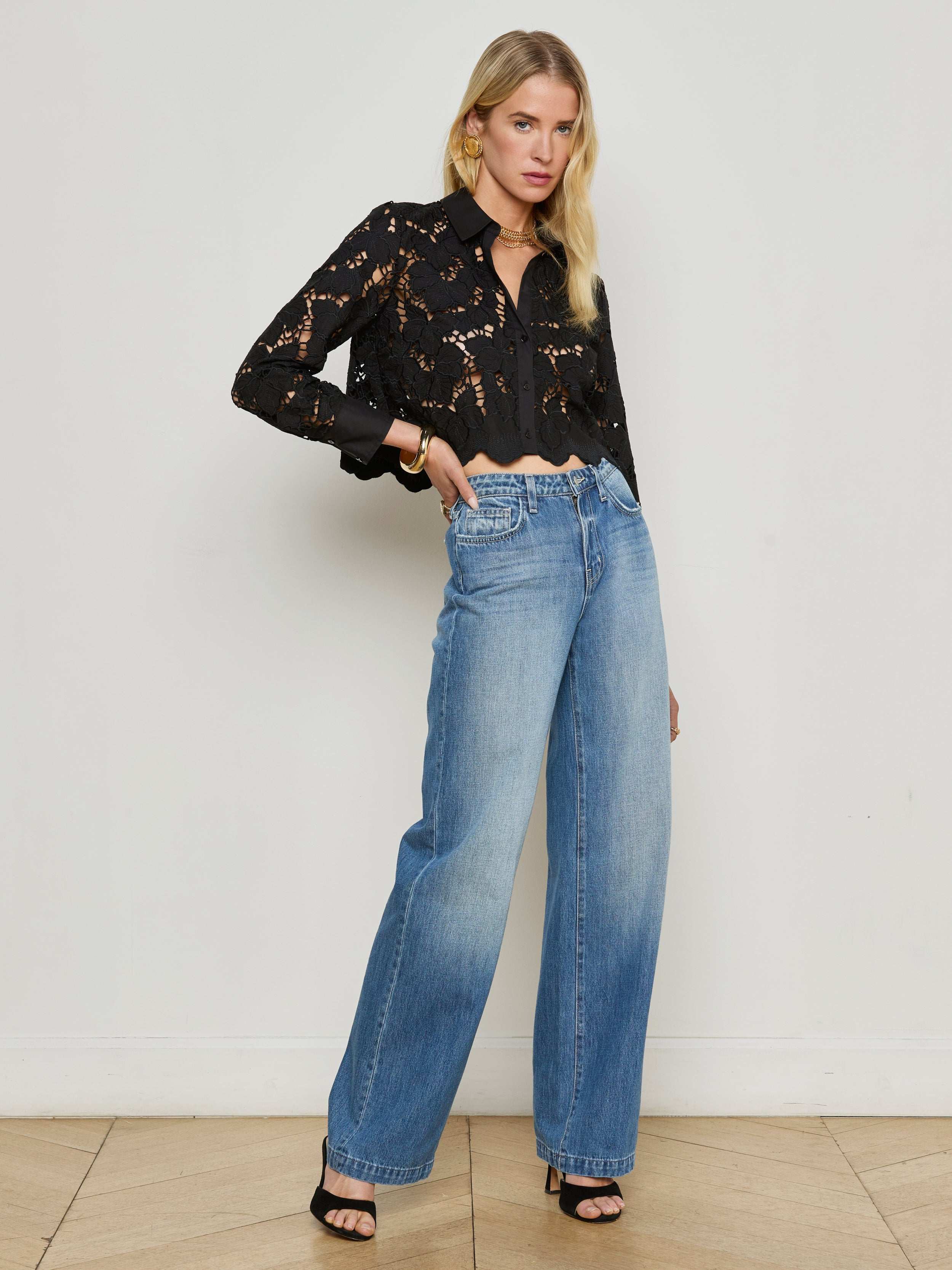 Seychelle Cropped Eyelet Blouse - Image 6