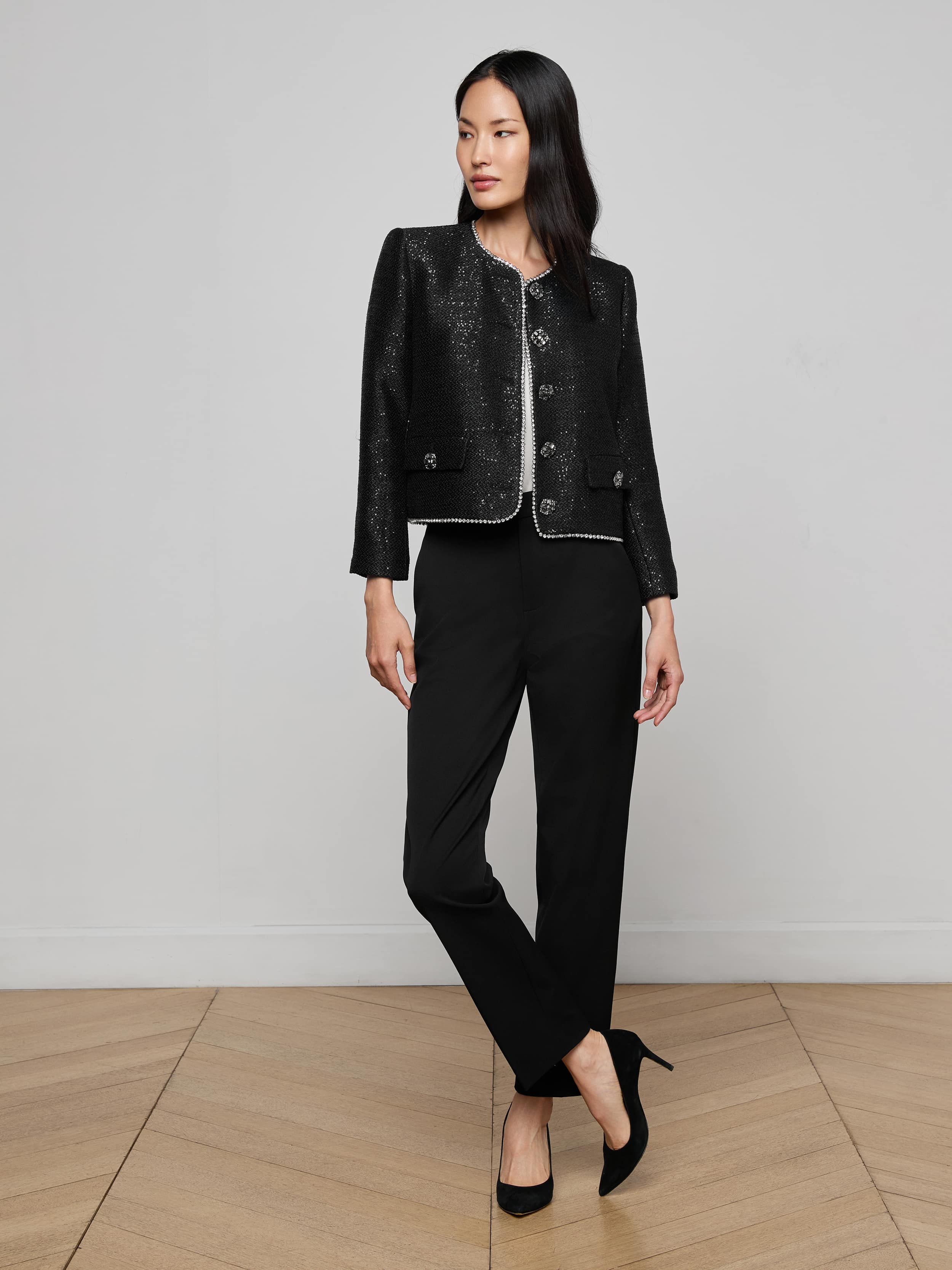 Zell Sequined Tweed Jacket - Image 3
